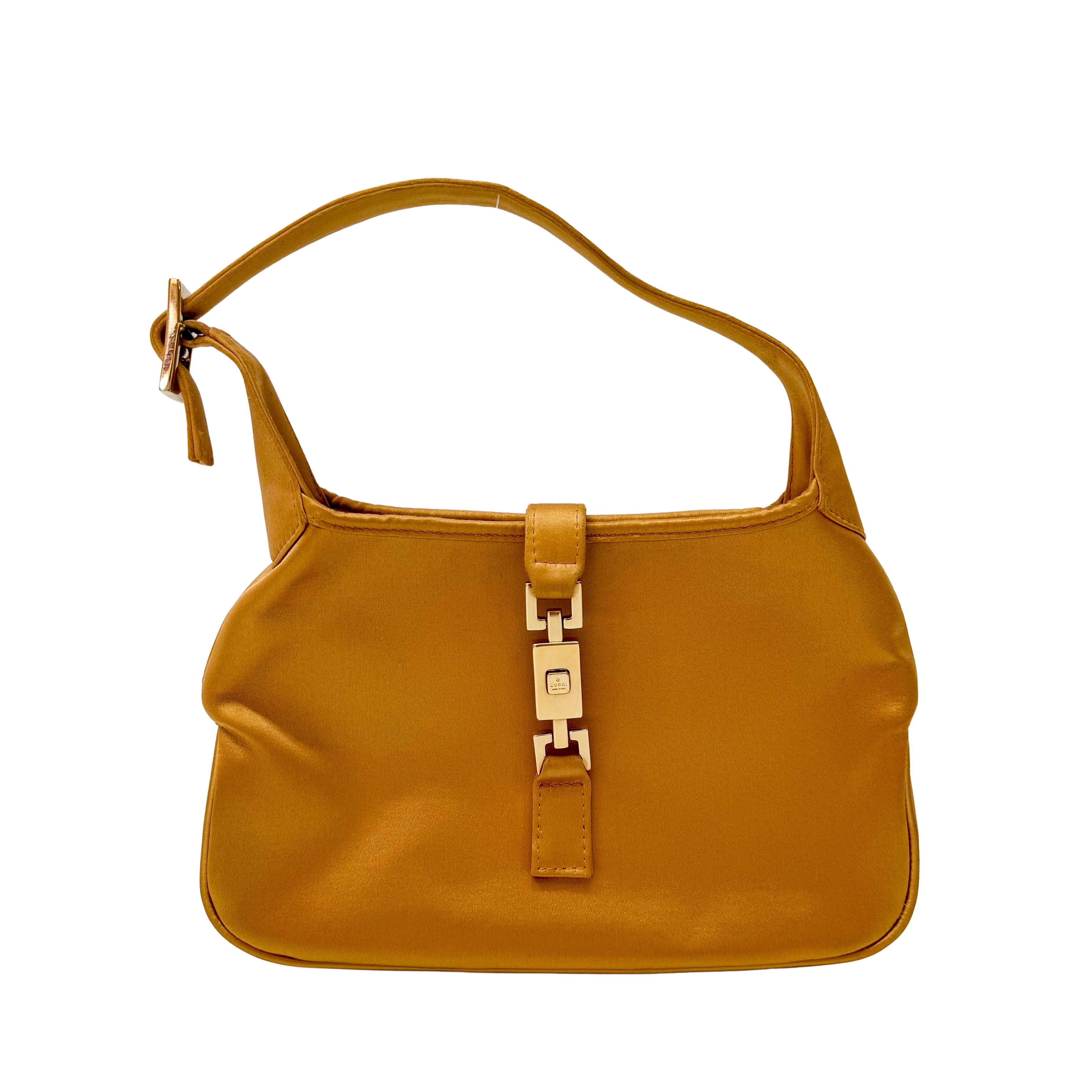 Mini Jackie Yellow Mustard Satin Bag