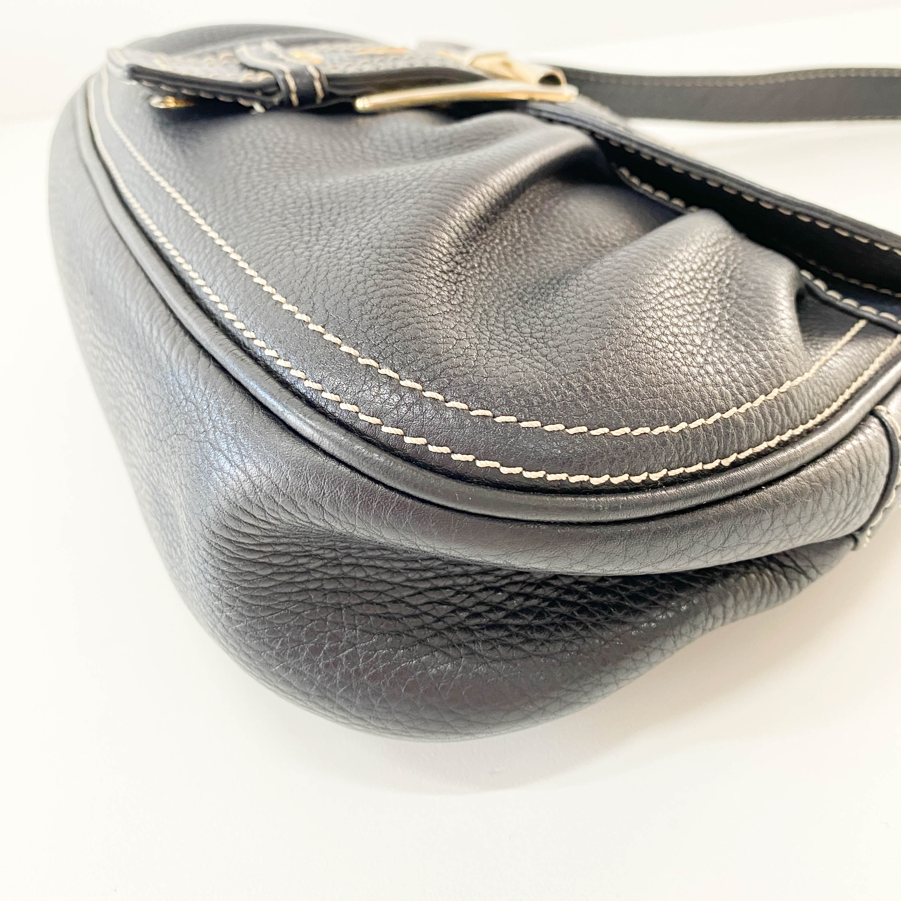 Black Selleria Leather Shoulder Bag