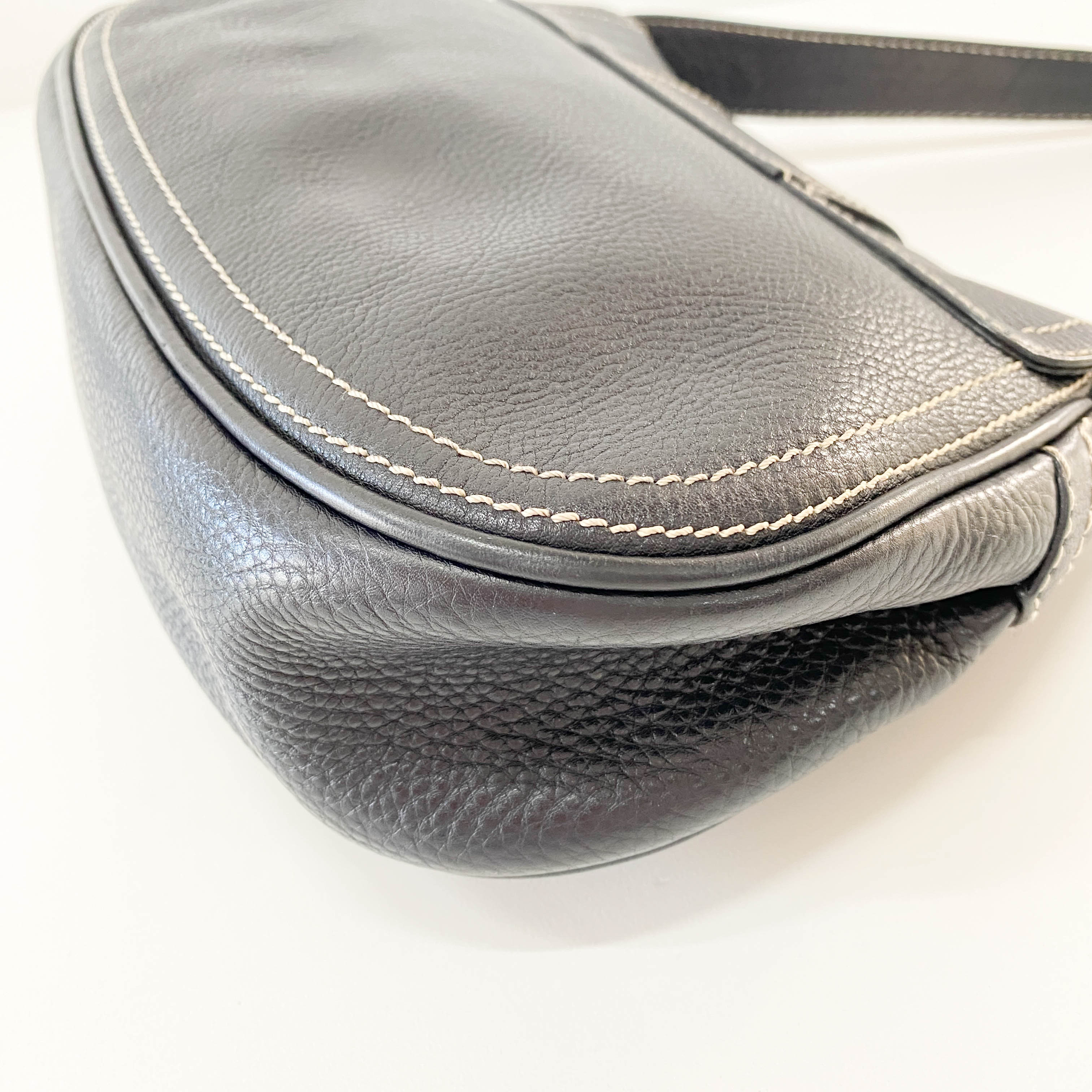 Black Selleria Leather Shoulder Bag