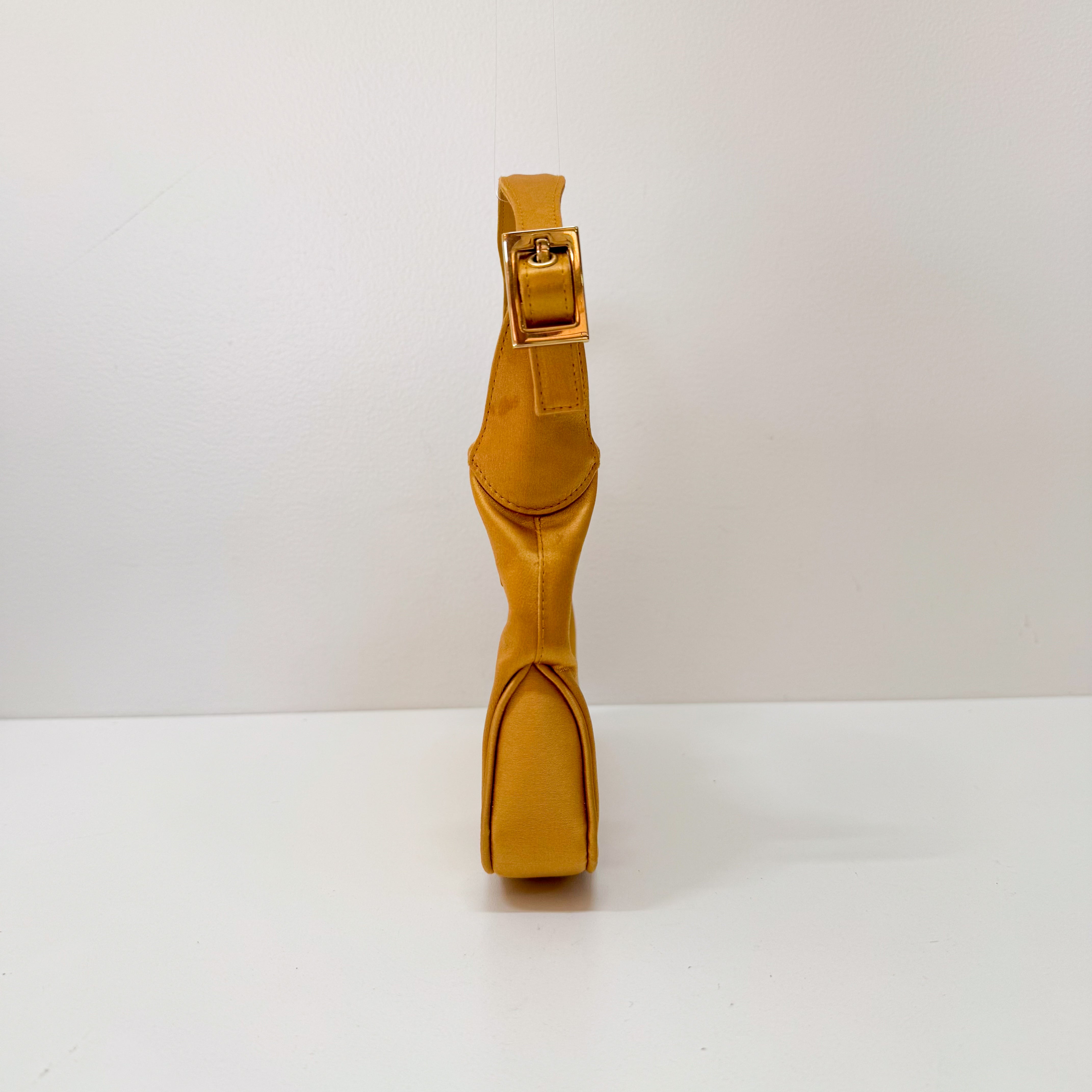 Mini Jackie Yellow Mustard Satin Bag