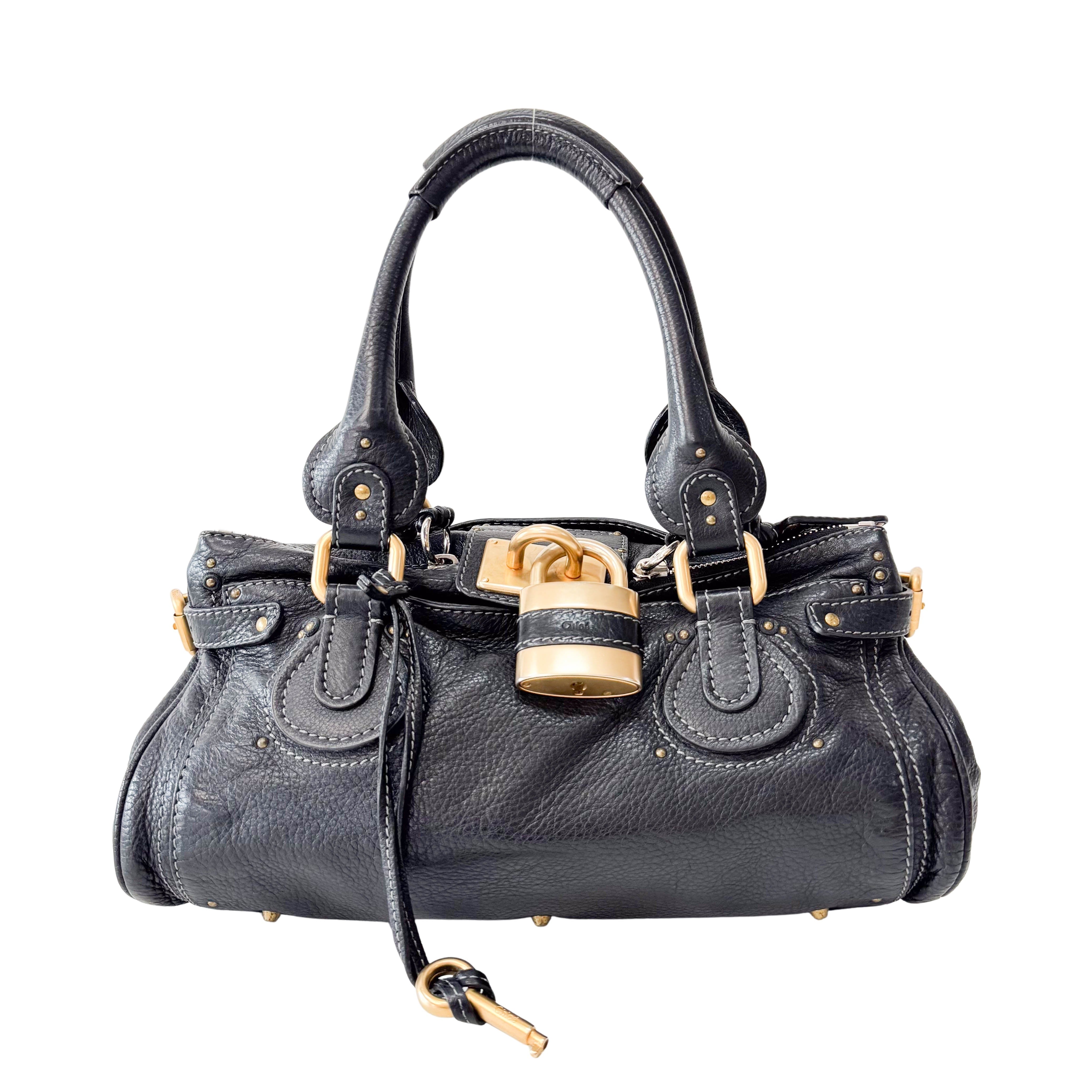 Paddignton Black Leather Bag