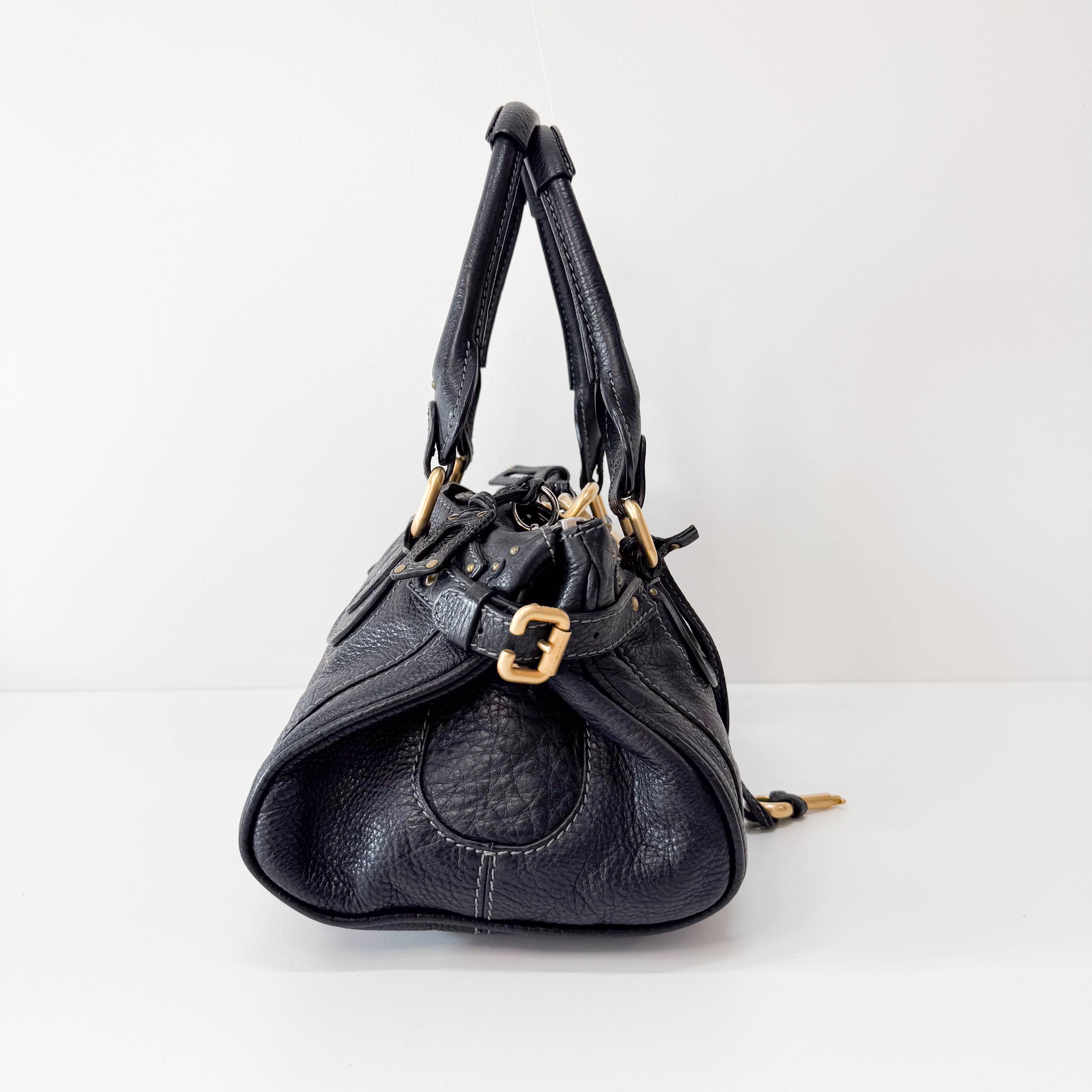 Paddignton Black Leather Bag