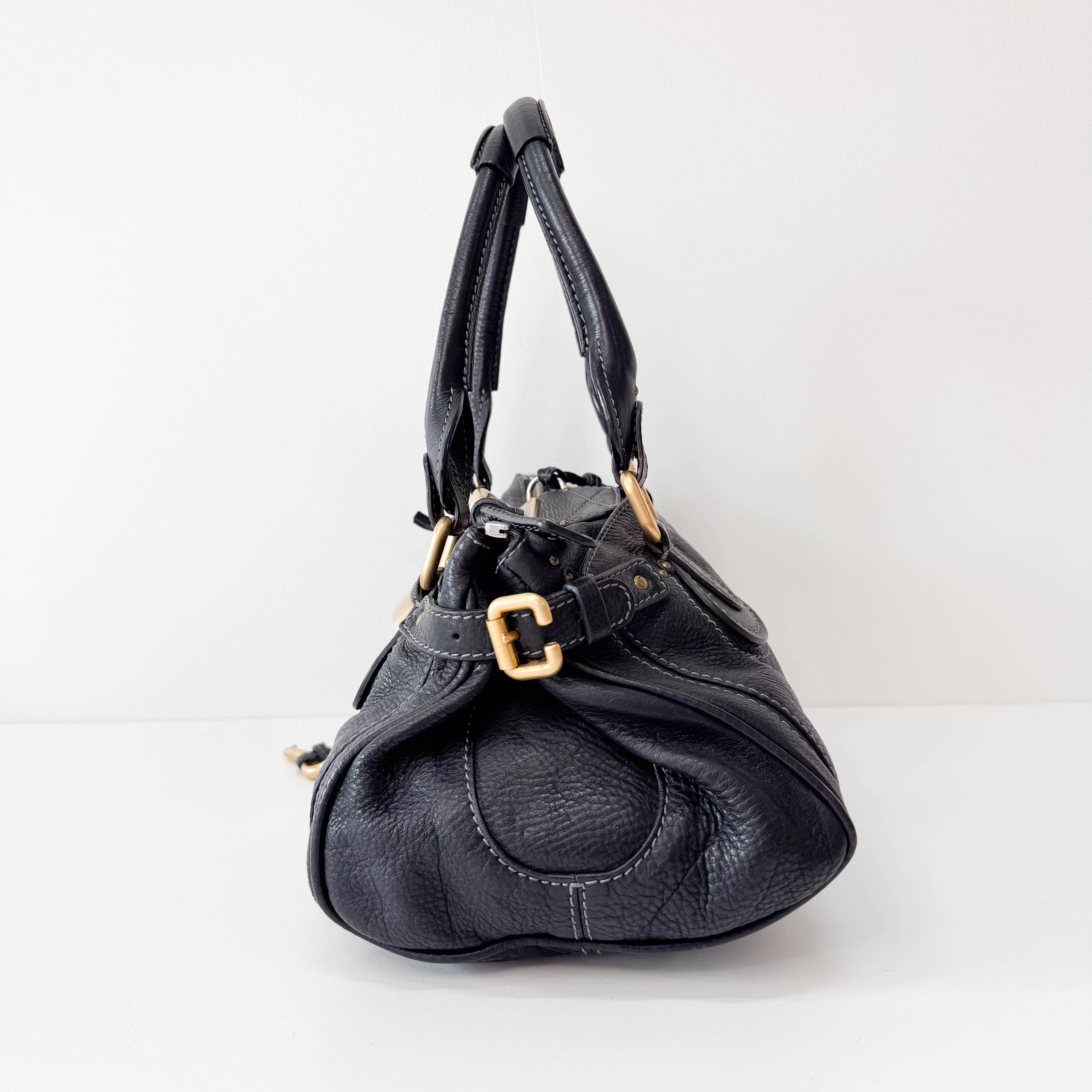 Paddignton Black Leather Bag
