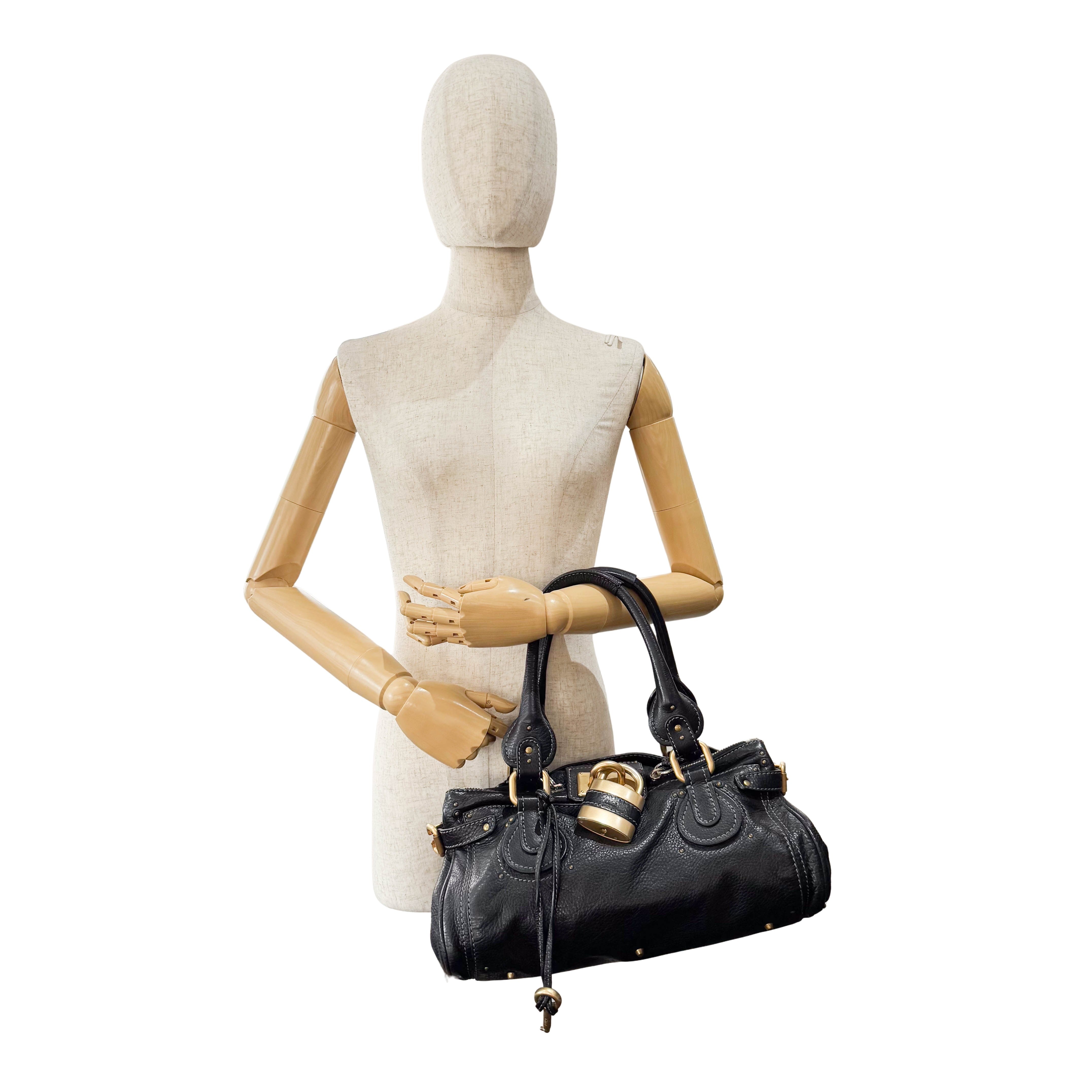 Paddignton Black Leather Bag