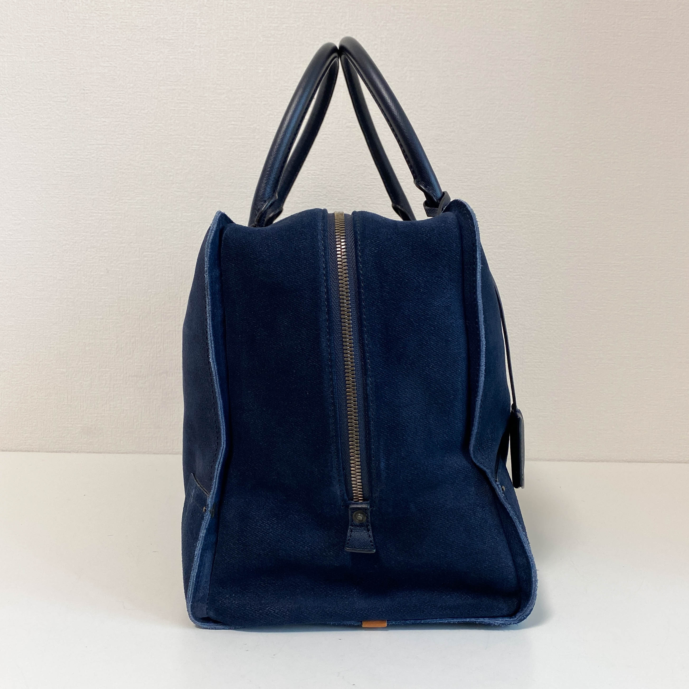 Amazona 45 Navy Suede Shoulder Bag