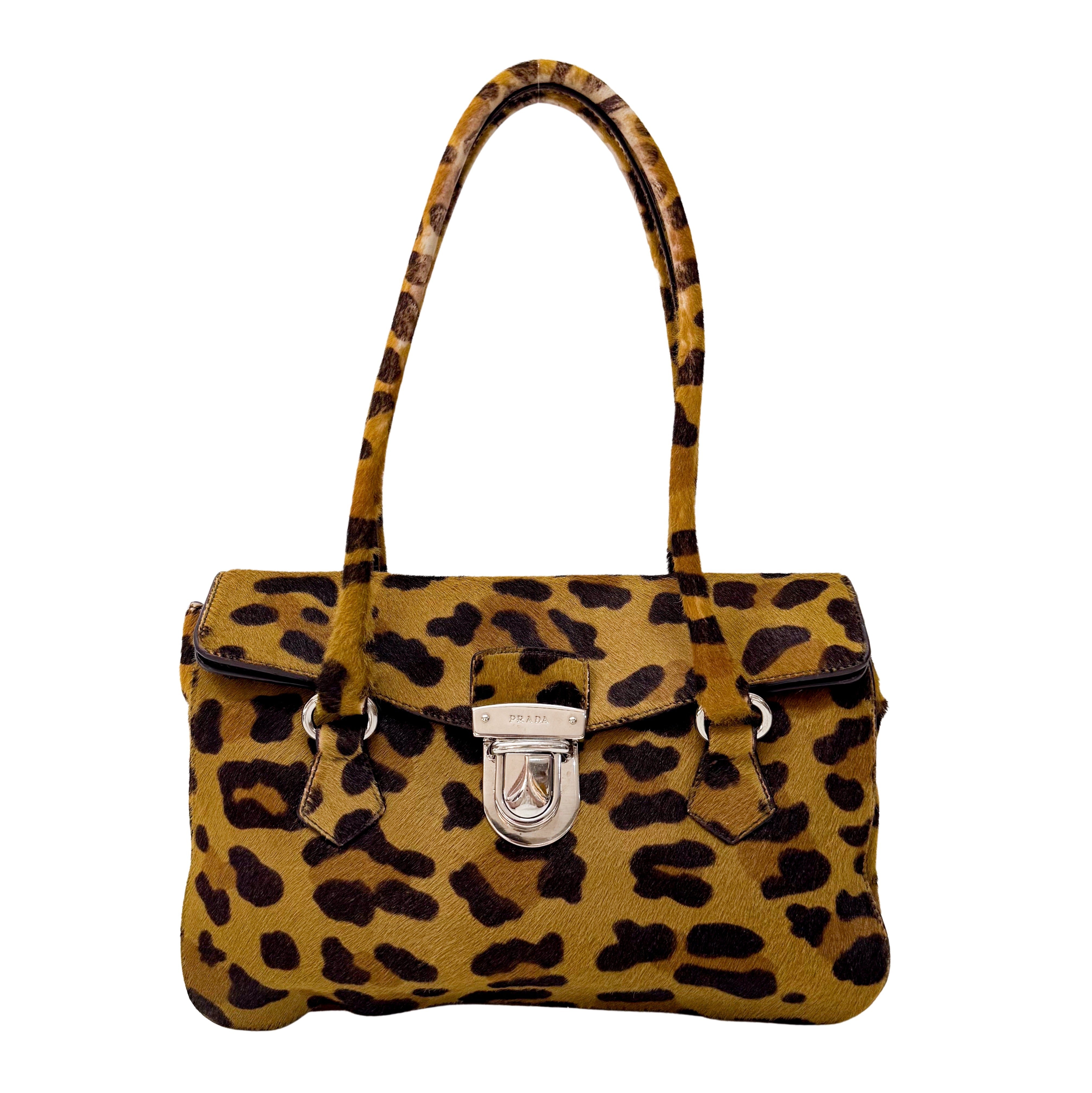 Leopard Print Pony Hair Bag