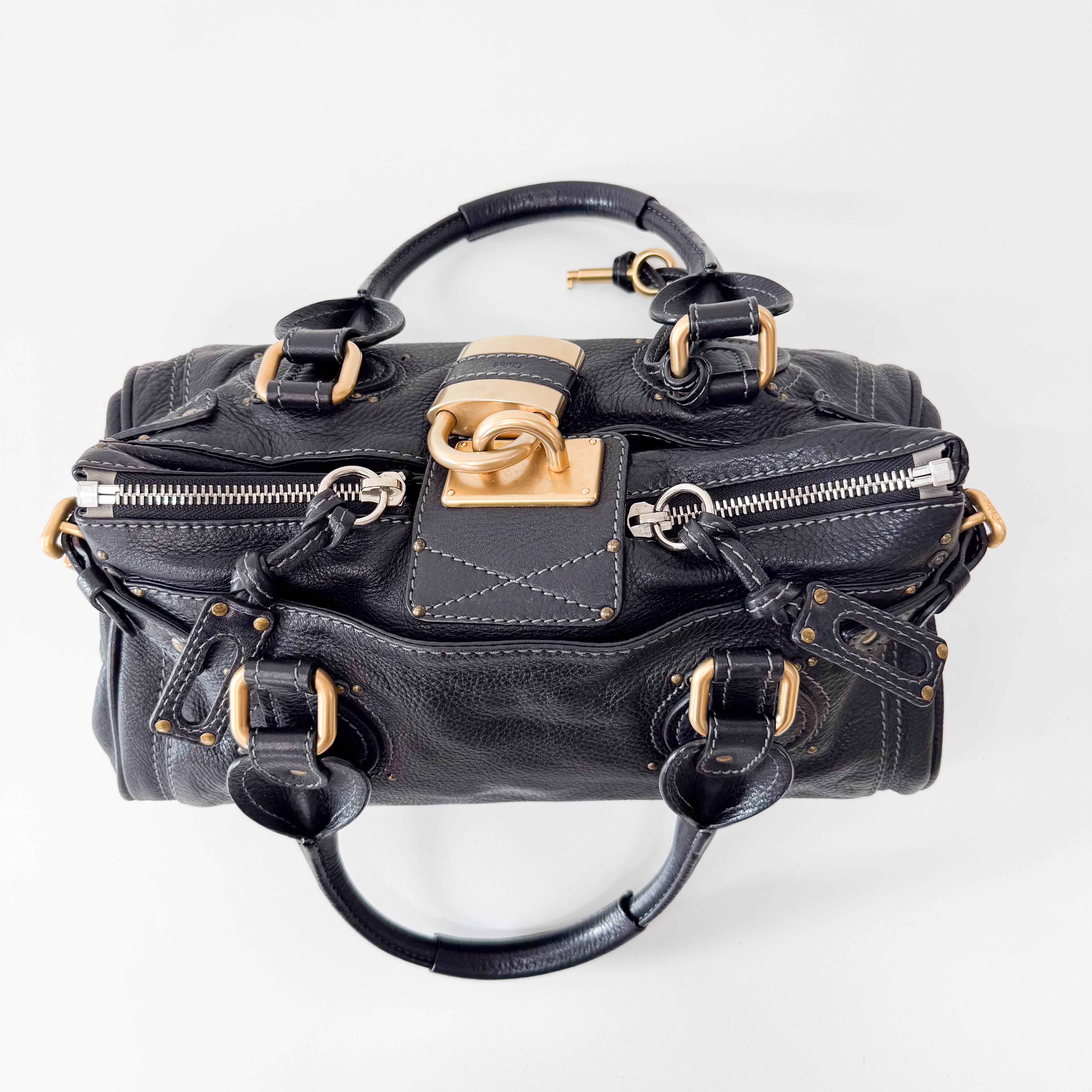 Paddignton Black Leather Bag