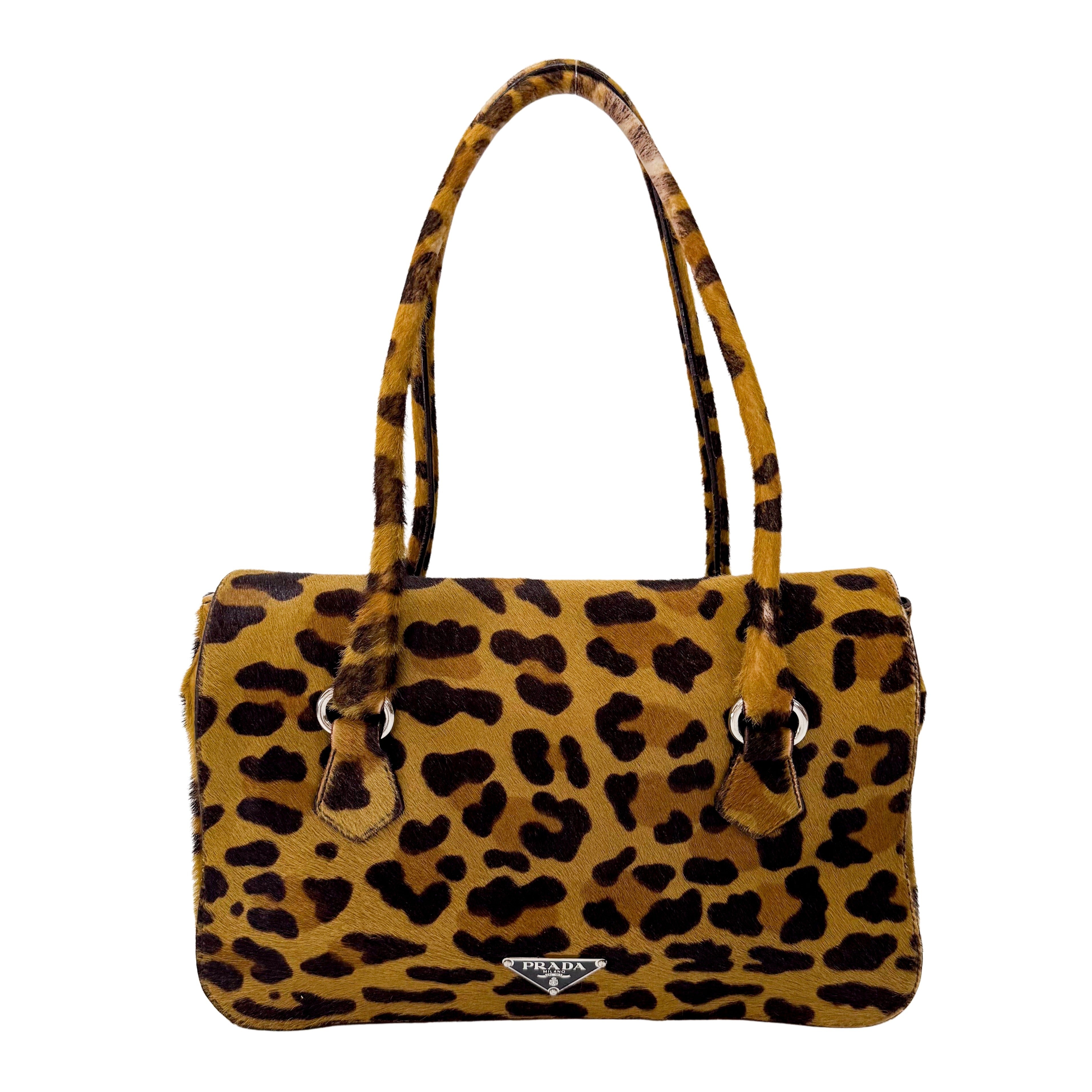 Leopard Print Pony Hair Bag