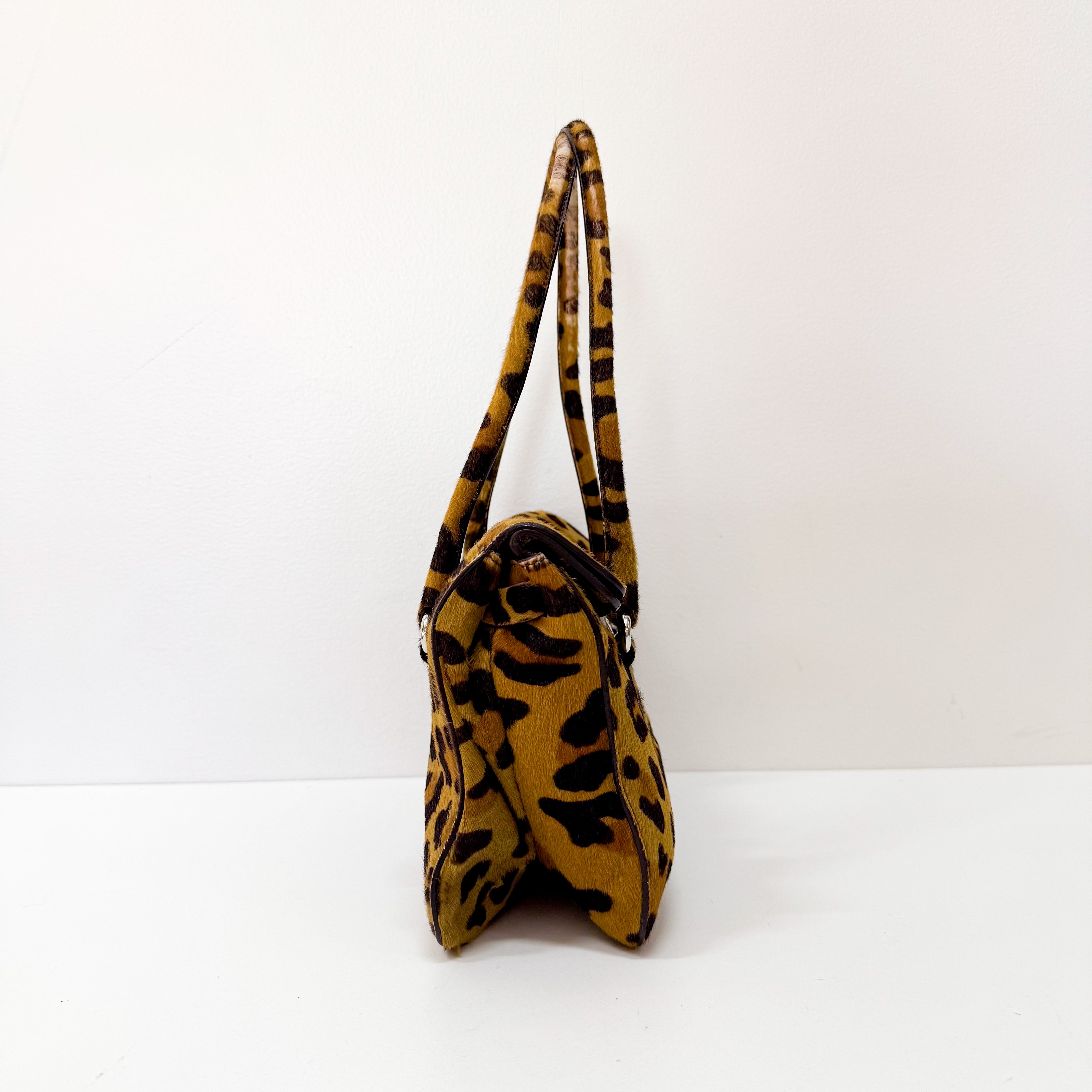 Leopard Print Pony Hair Bag