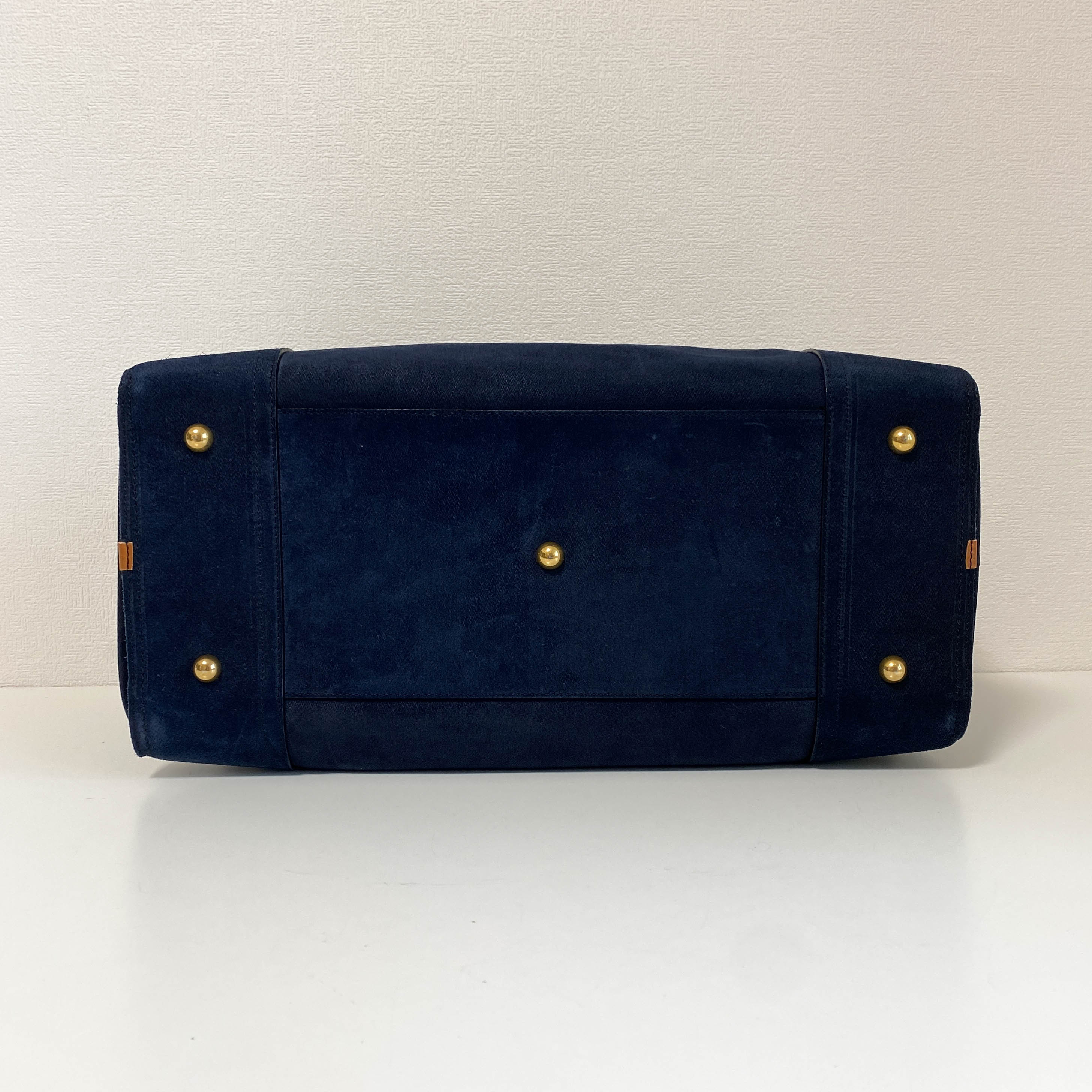 Amazona 45 Navy Suede Shoulder Bag