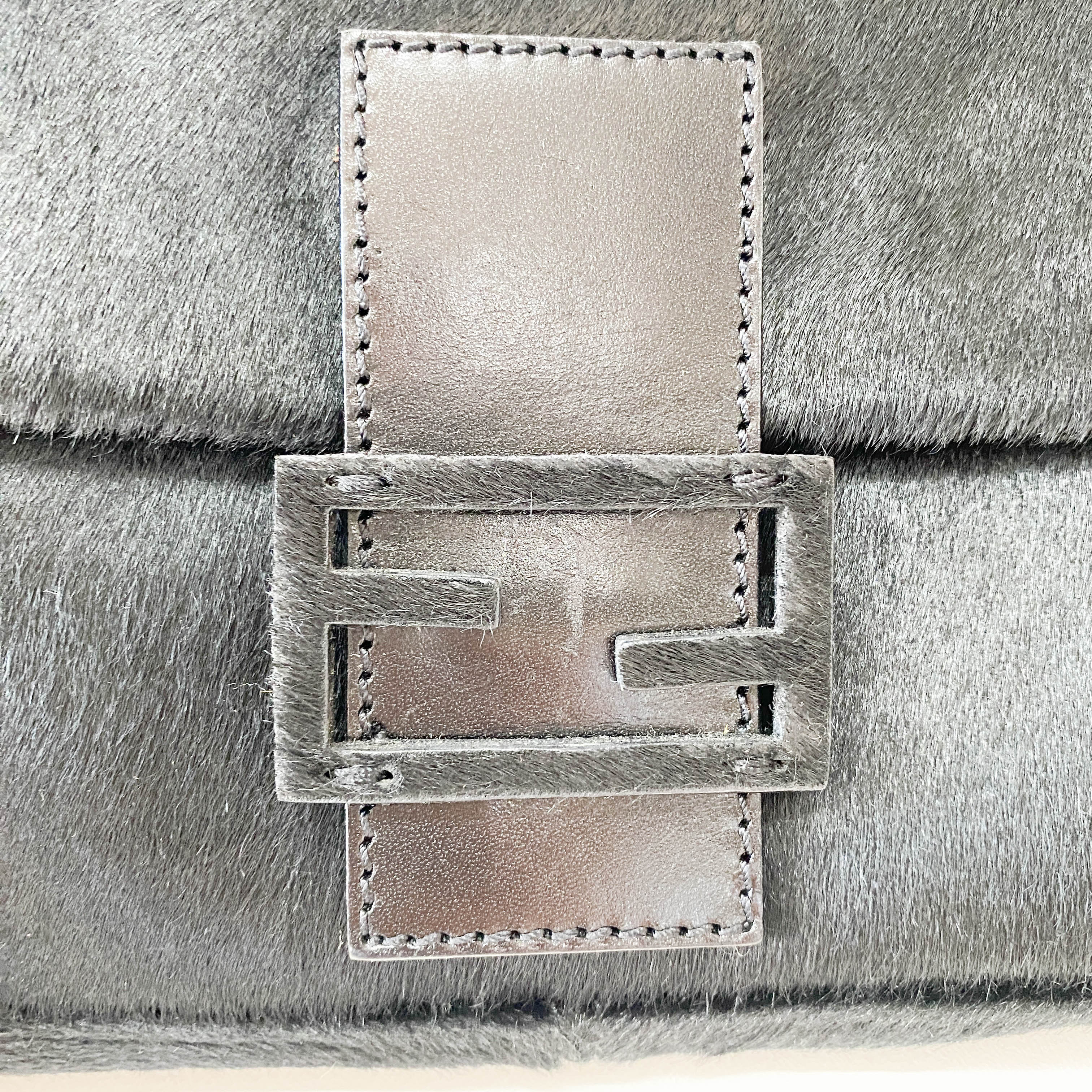 Baguette Black Pony Hair Shoulder Bag