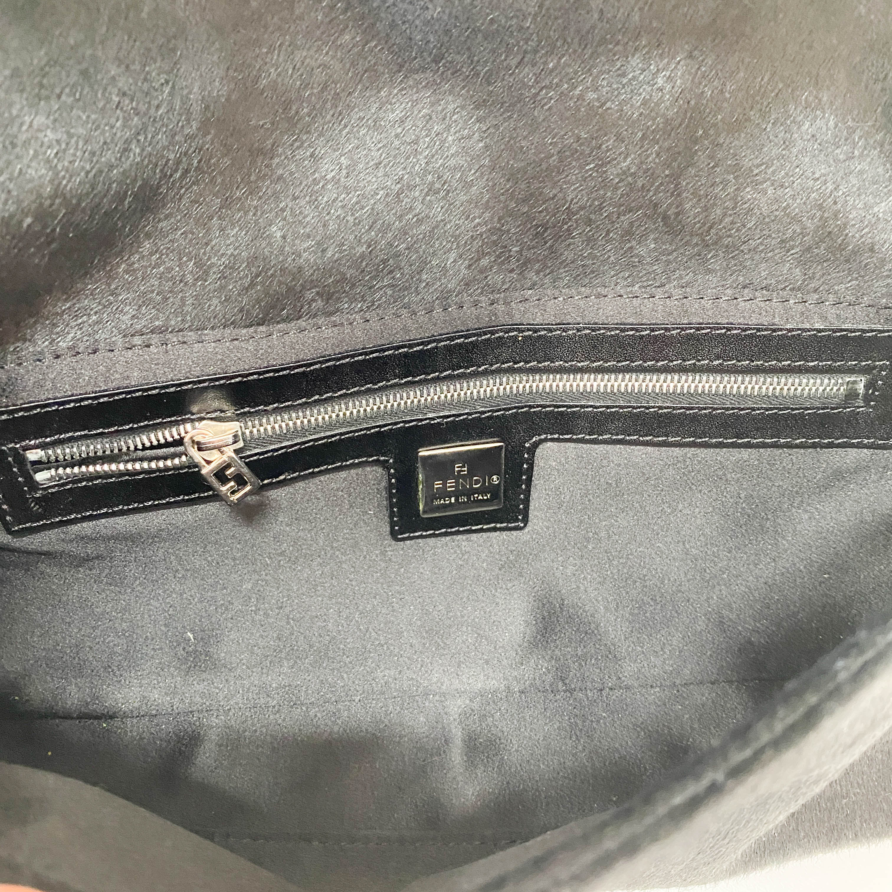 Baguette Black Pony Hair Shoulder Bag