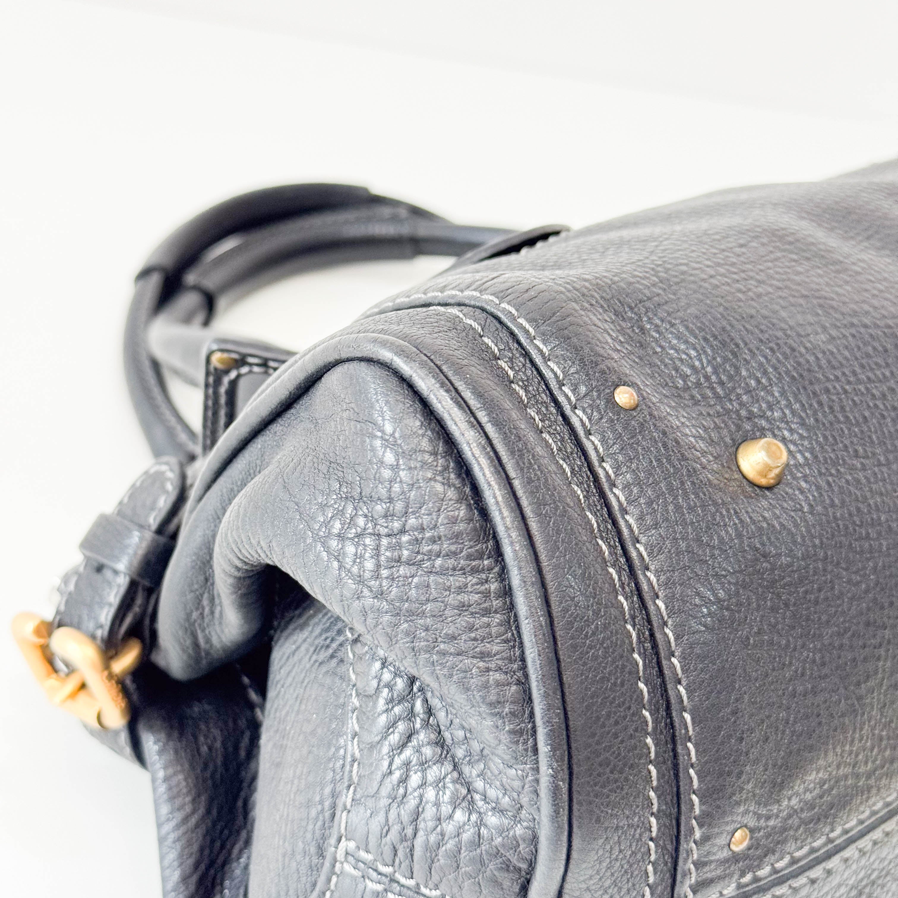 Paddignton Black Leather Bag