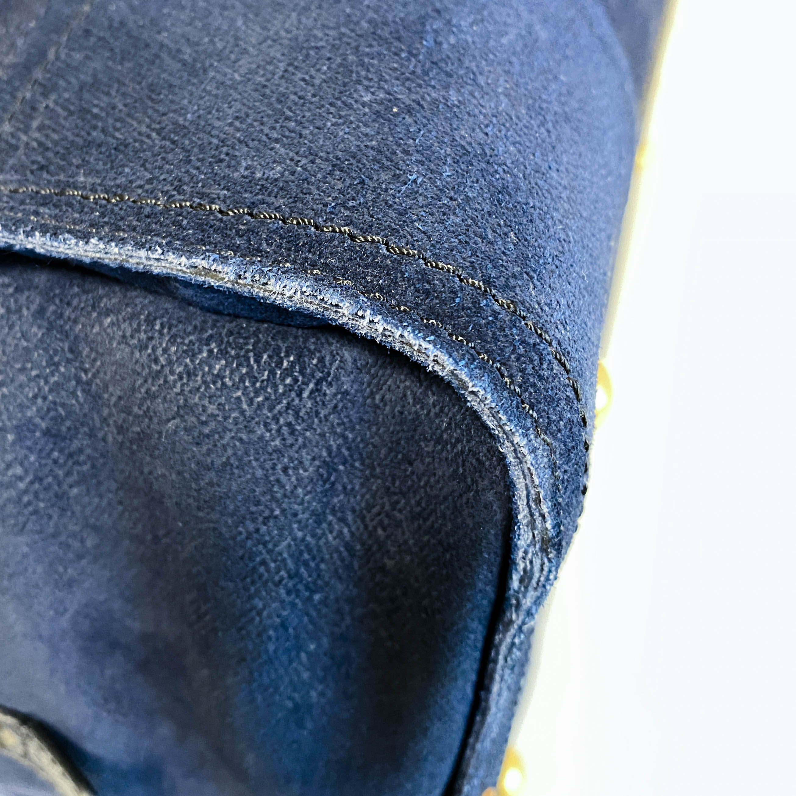 Amazona 45 Navy Suede Shoulder Bag