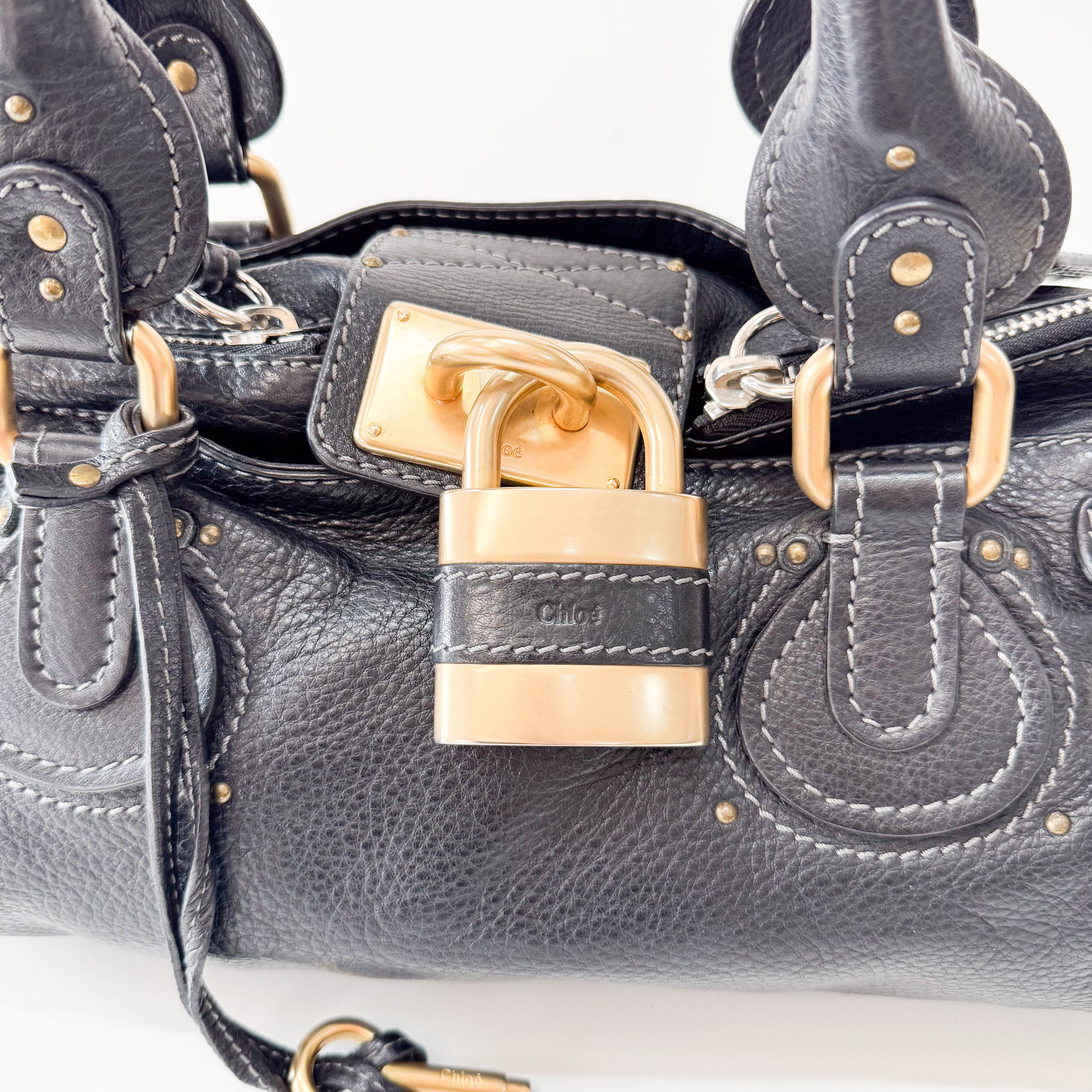 Paddignton Black Leather Bag