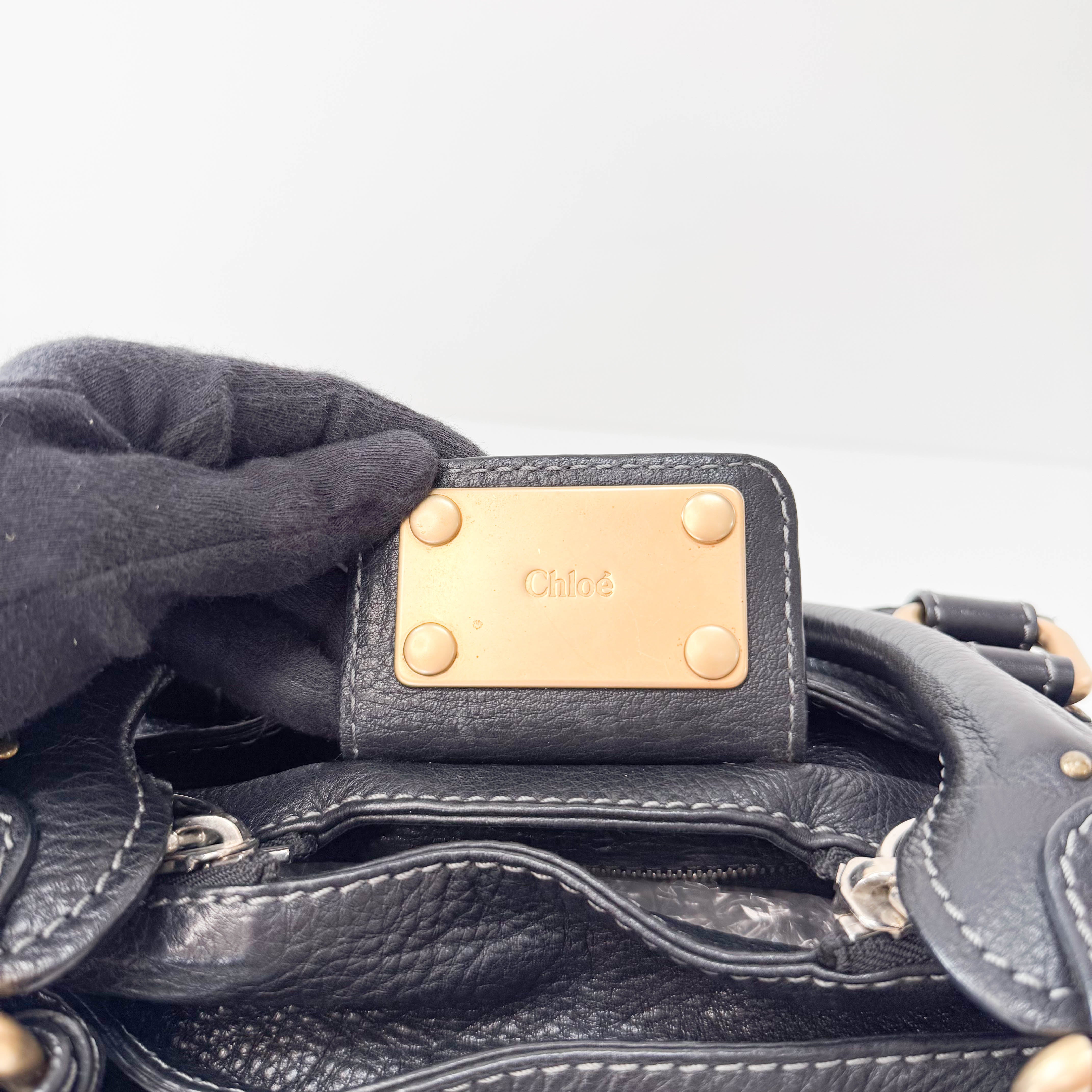 Paddignton Black Leather Bag