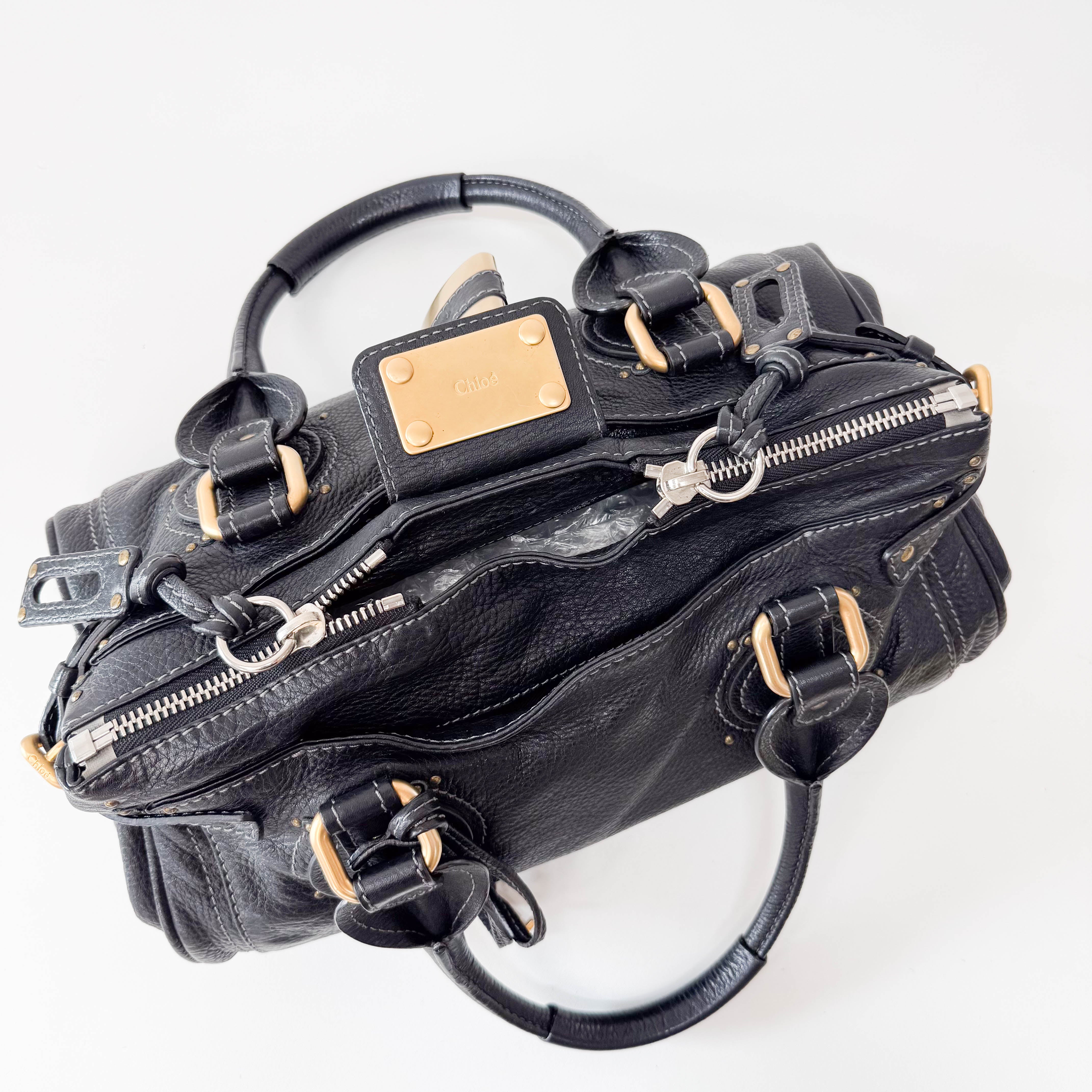 Paddignton Black Leather Bag