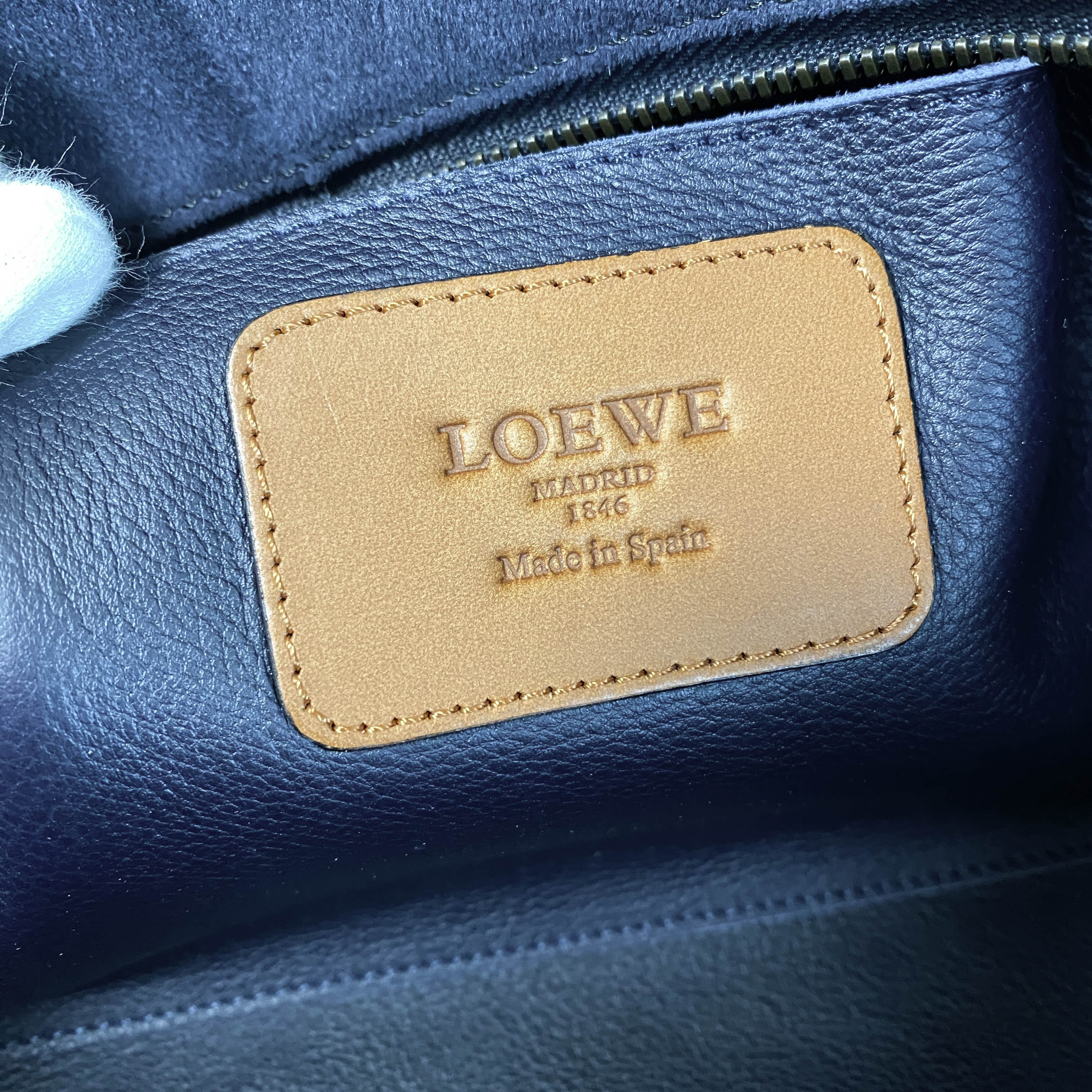 Amazona 45 Navy Suede Shoulder Bag