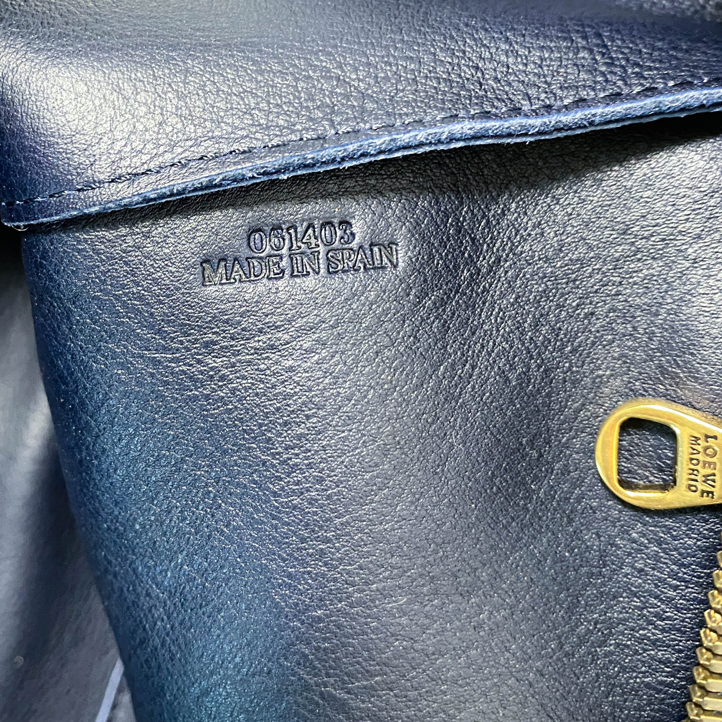 Amazona 45 Navy Suede Shoulder Bag