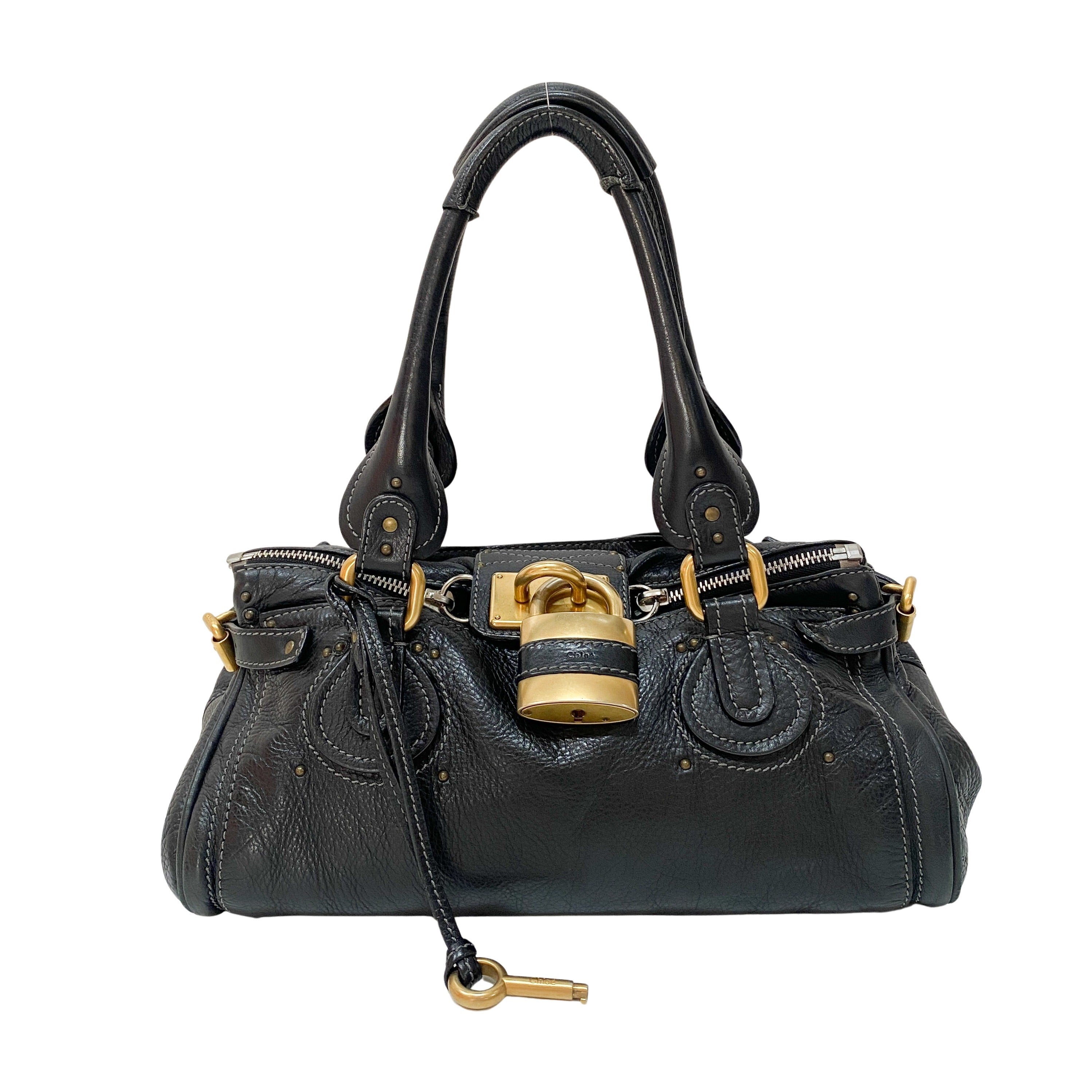 Paddington Black Leather Handbag