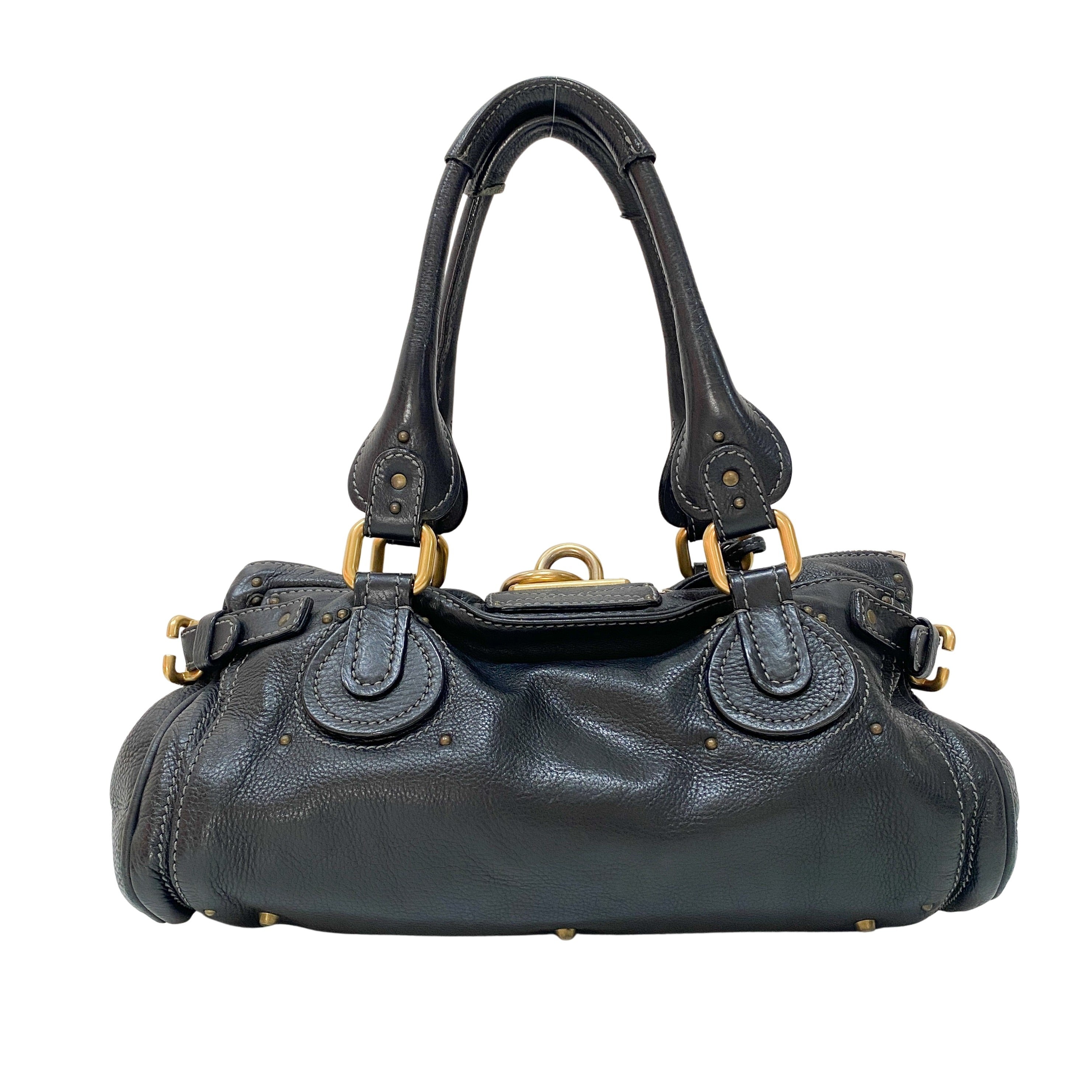 Paddington Black Leather Handbag