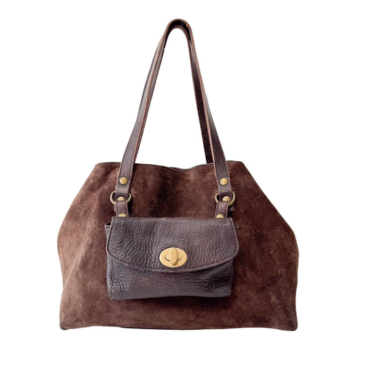 Archive Brown Suede Shoulder Bag
