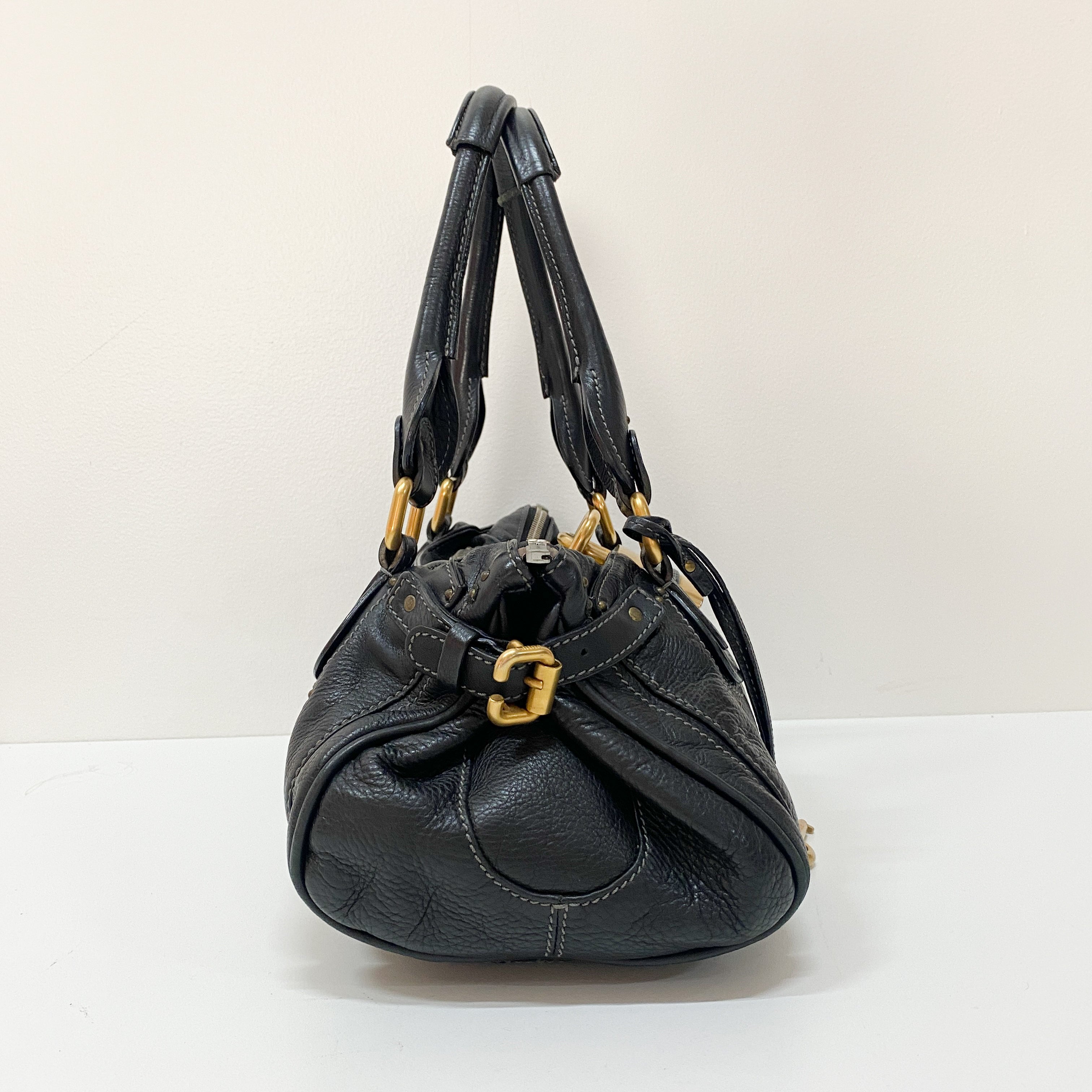 Paddington Black Leather Handbag