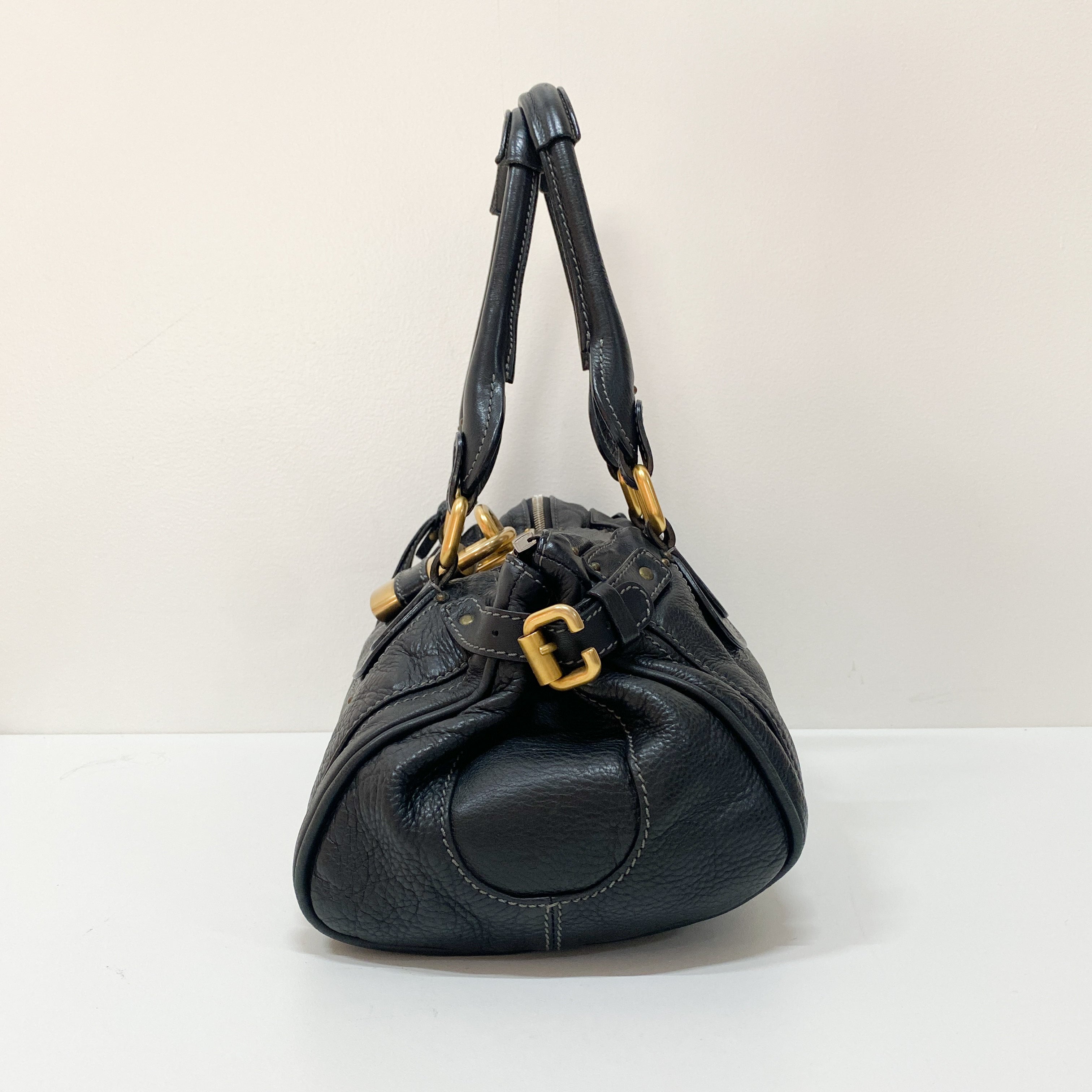 Paddington Black Leather Handbag
