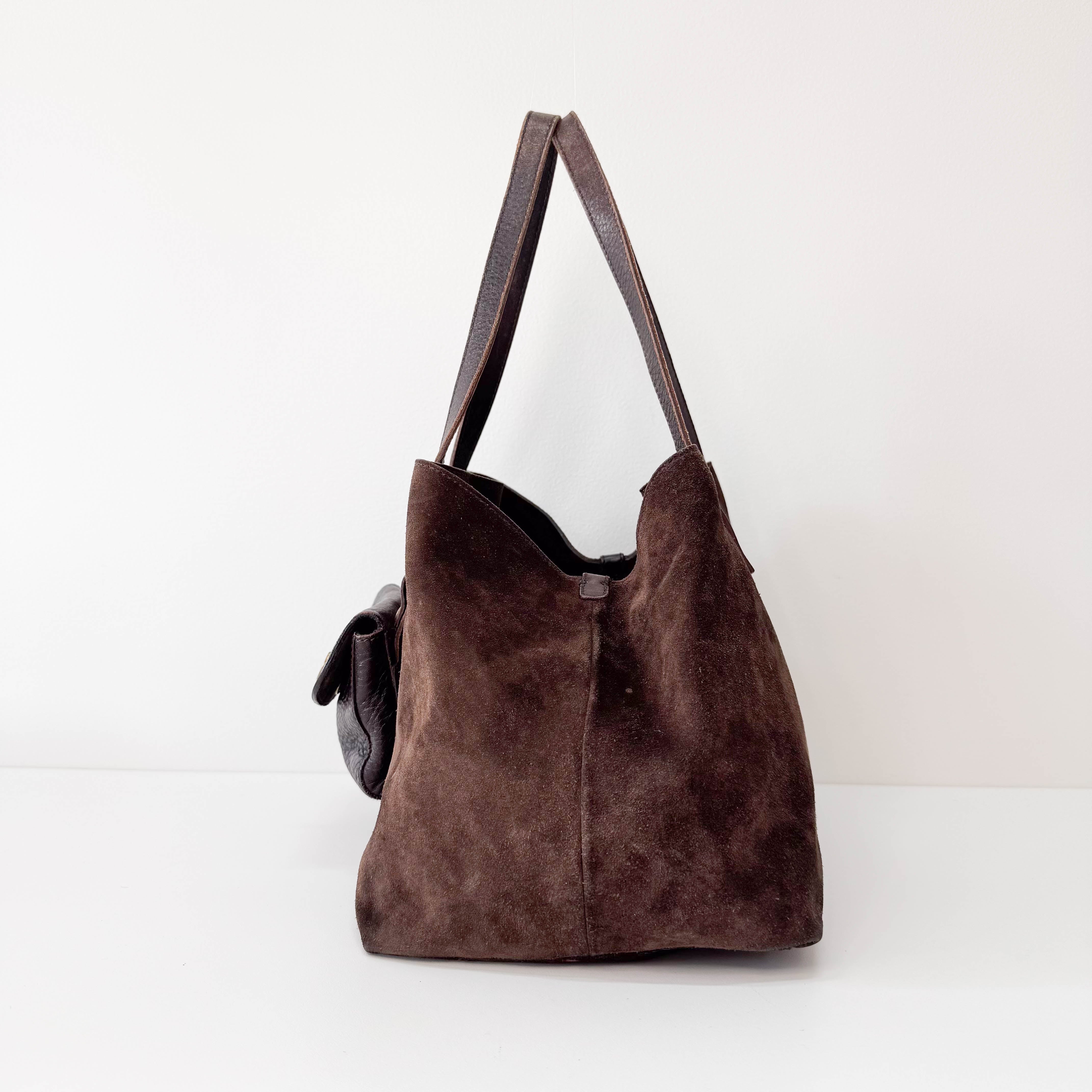 バッグ miu miu archive suede bag lether MIU MIU Archive Brown Leather Hobo Shoulder Bag | eBay