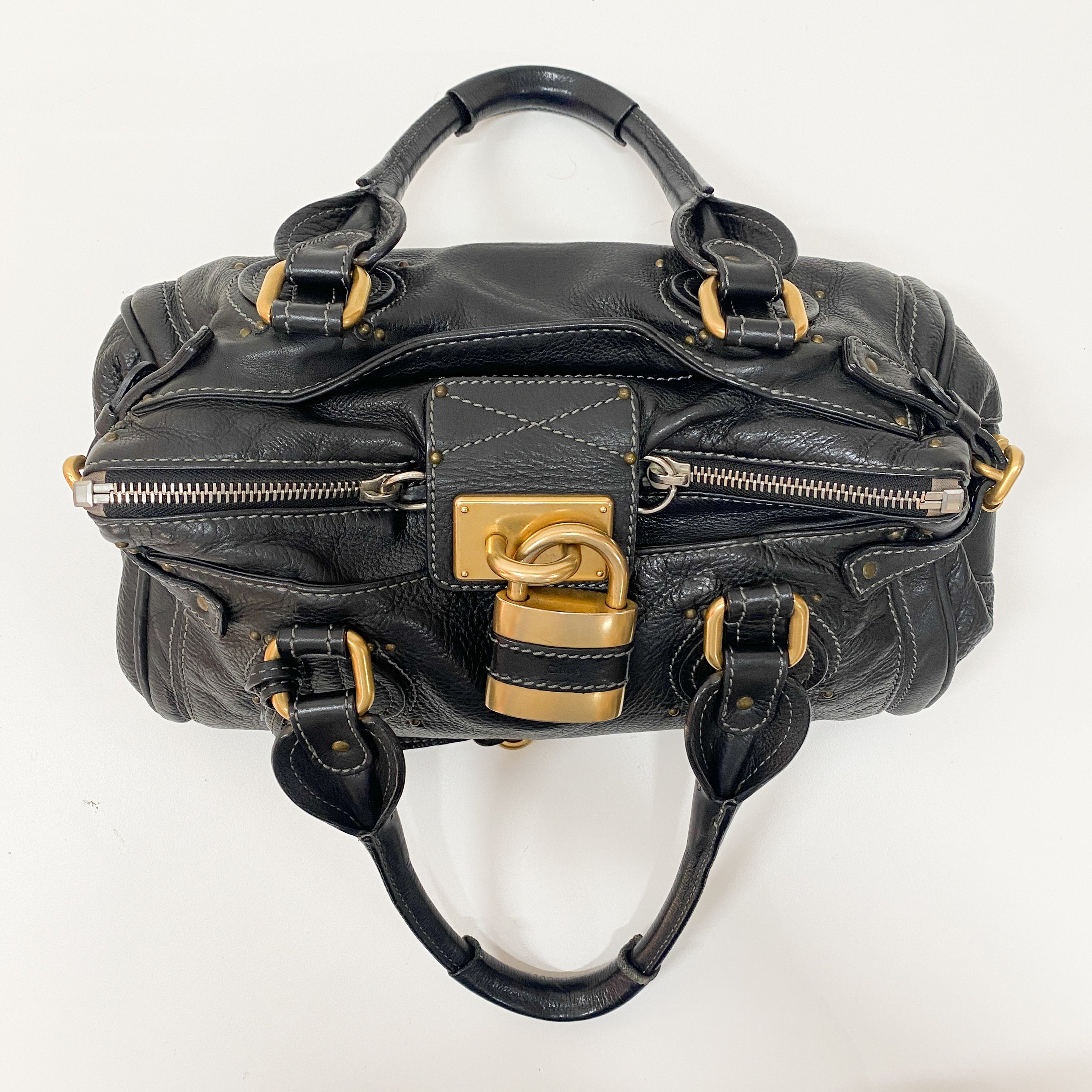Paddington Black Leather Handbag