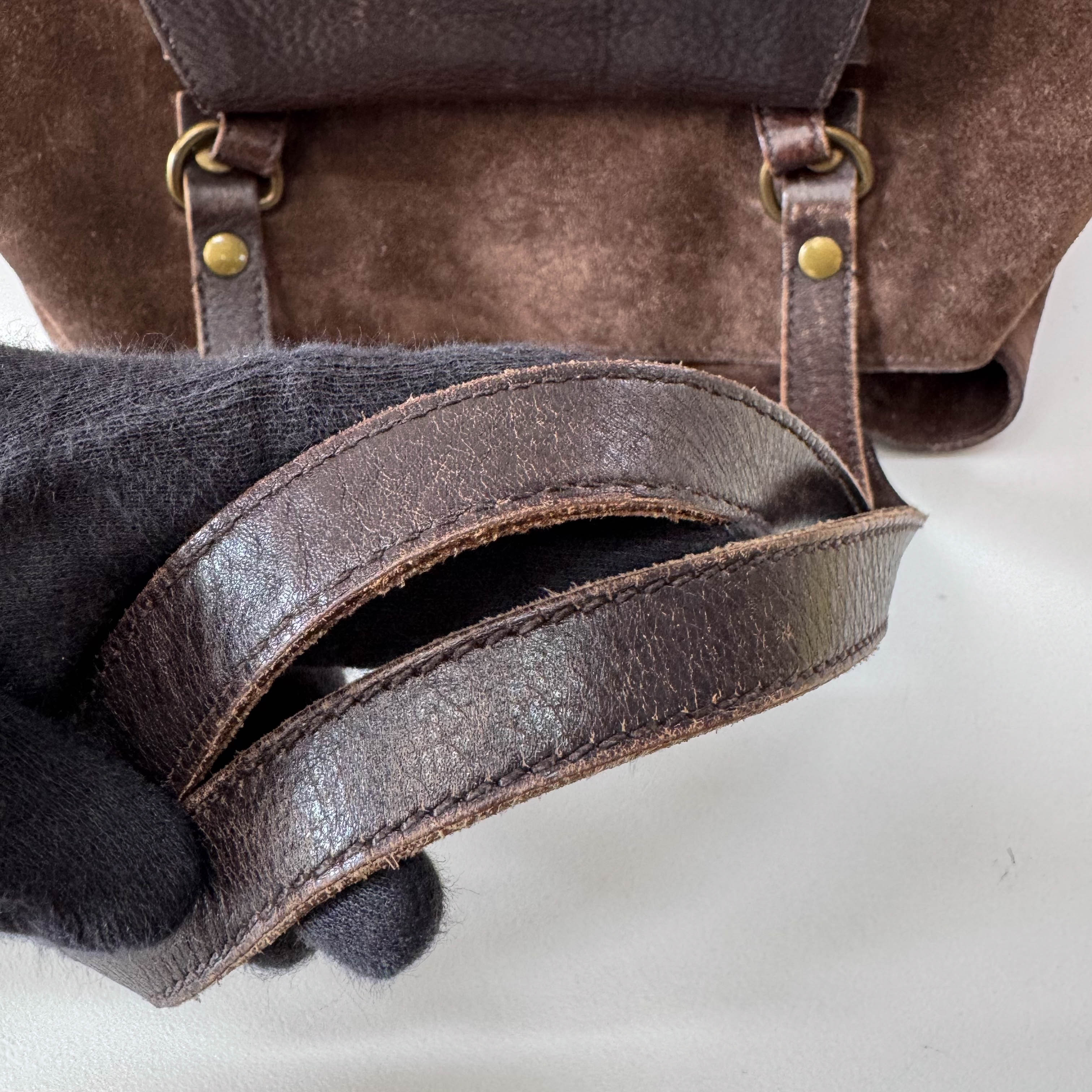 Archive Brown Suede Shoulder Bag