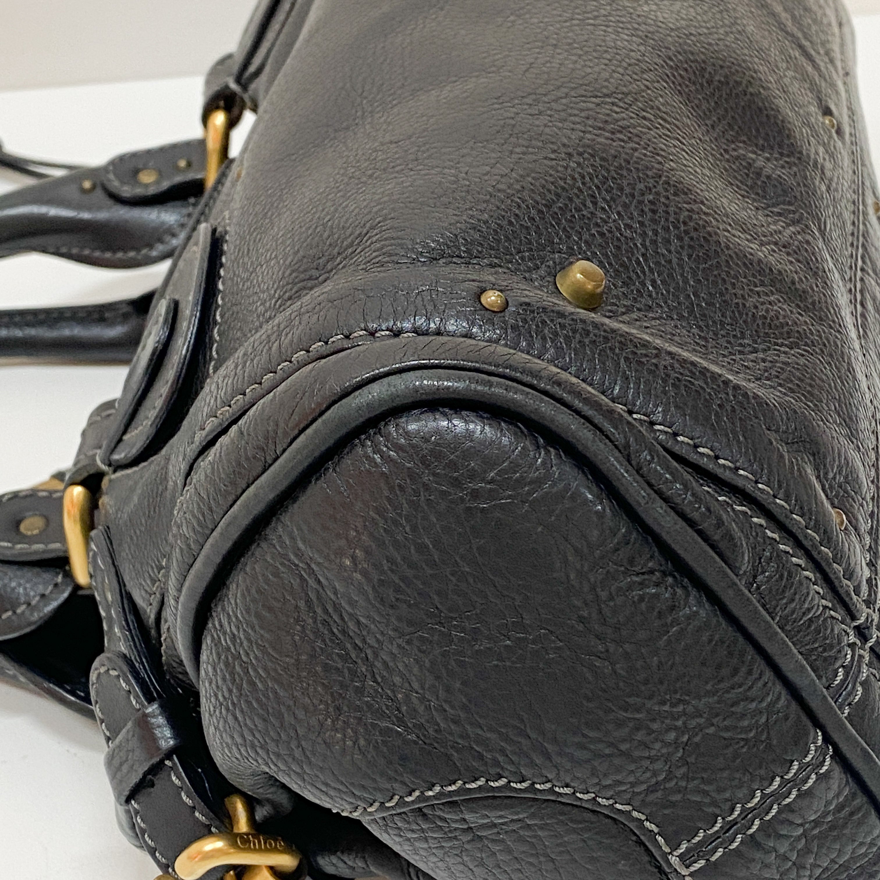 Paddington Black Leather Handbag