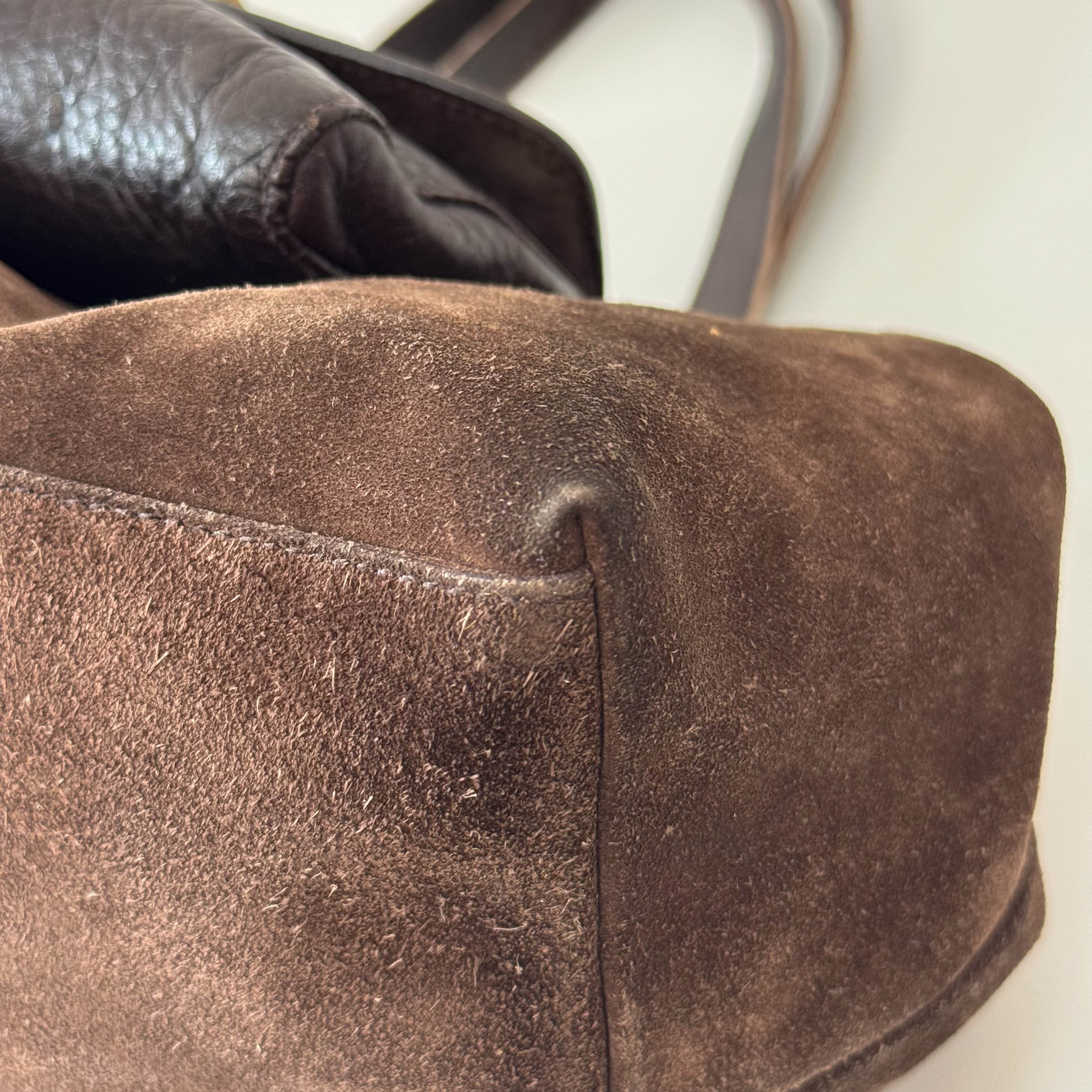 Archive Brown Suede Shoulder Bag