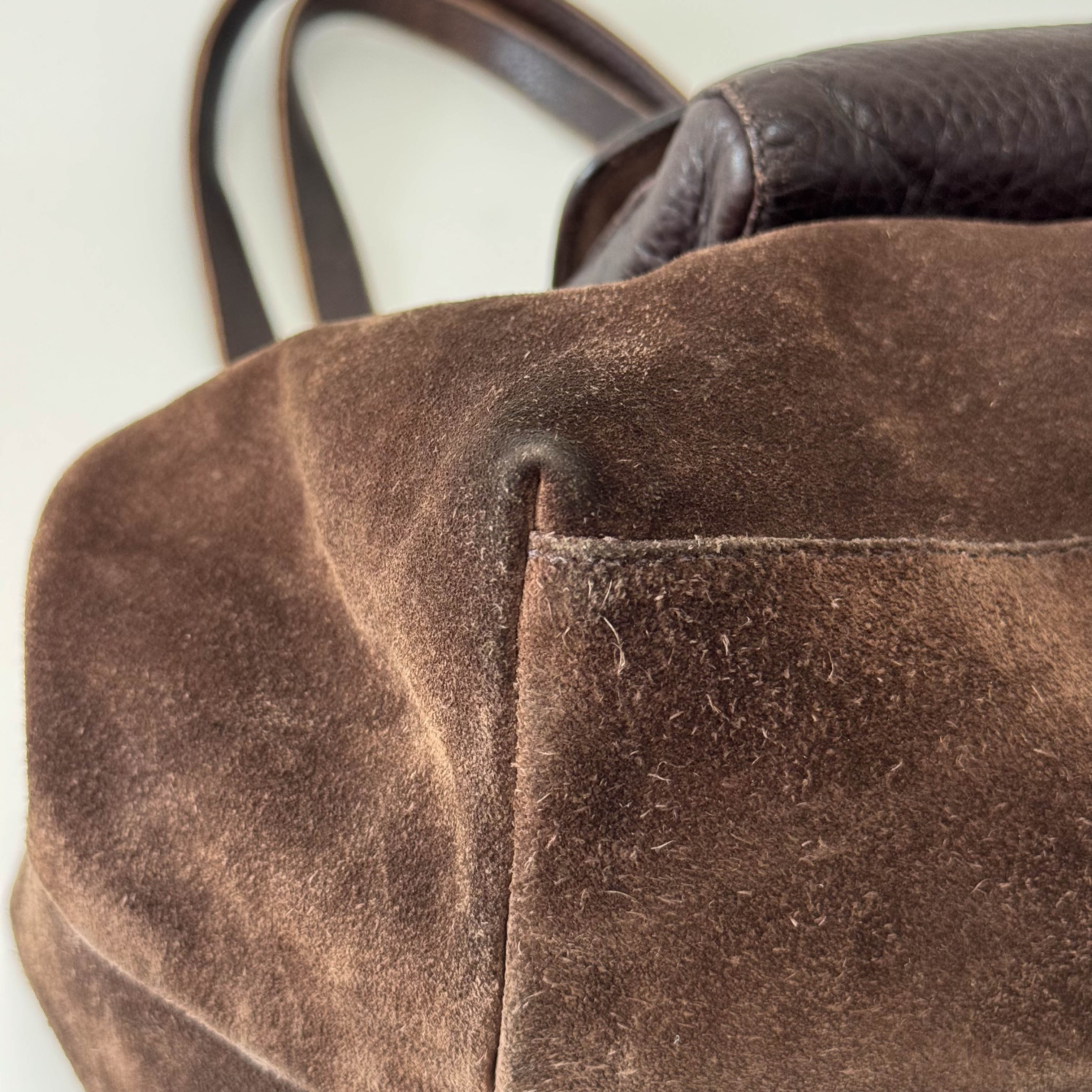 Archive Brown Suede Shoulder Bag