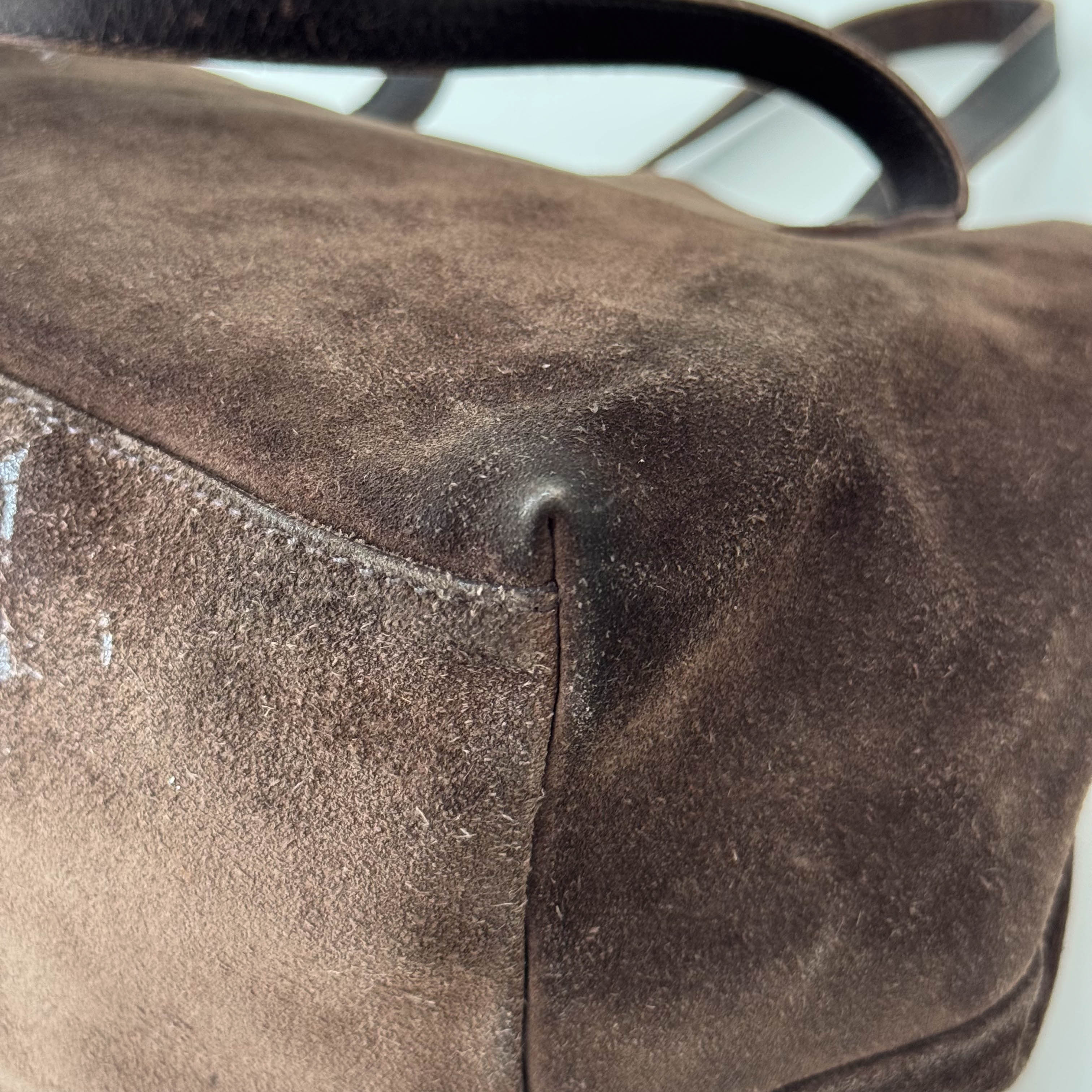 Archive Brown Suede Shoulder Bag