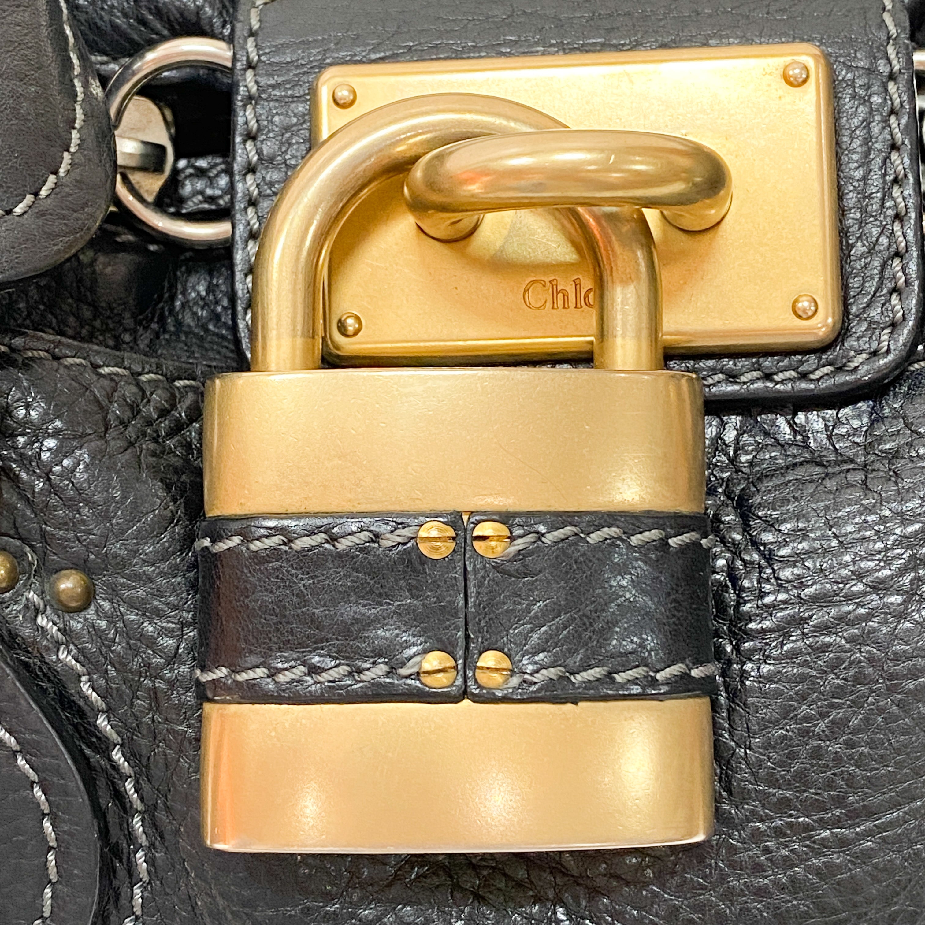 Paddington Black Leather Handbag