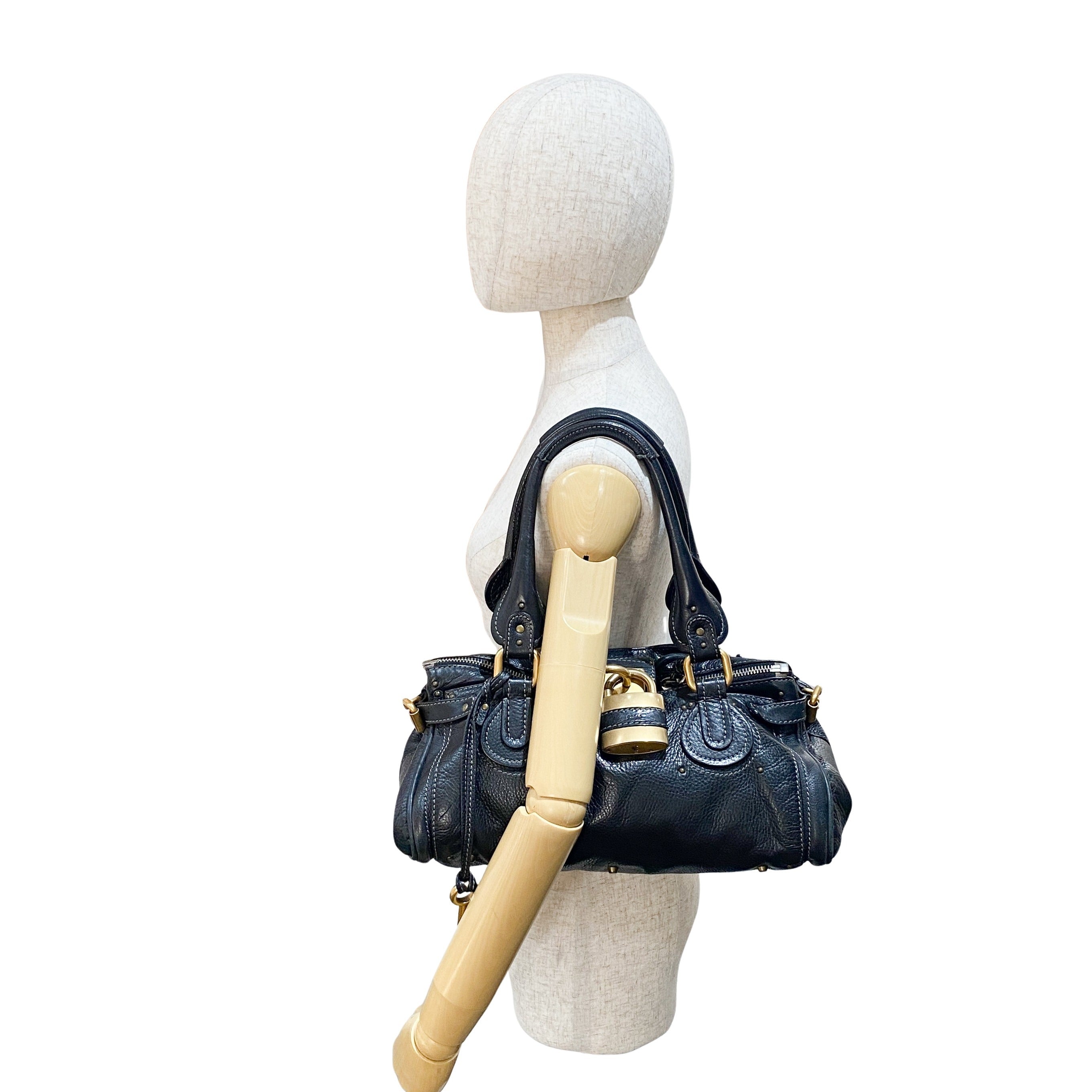 Paddington Black Leather Handbag