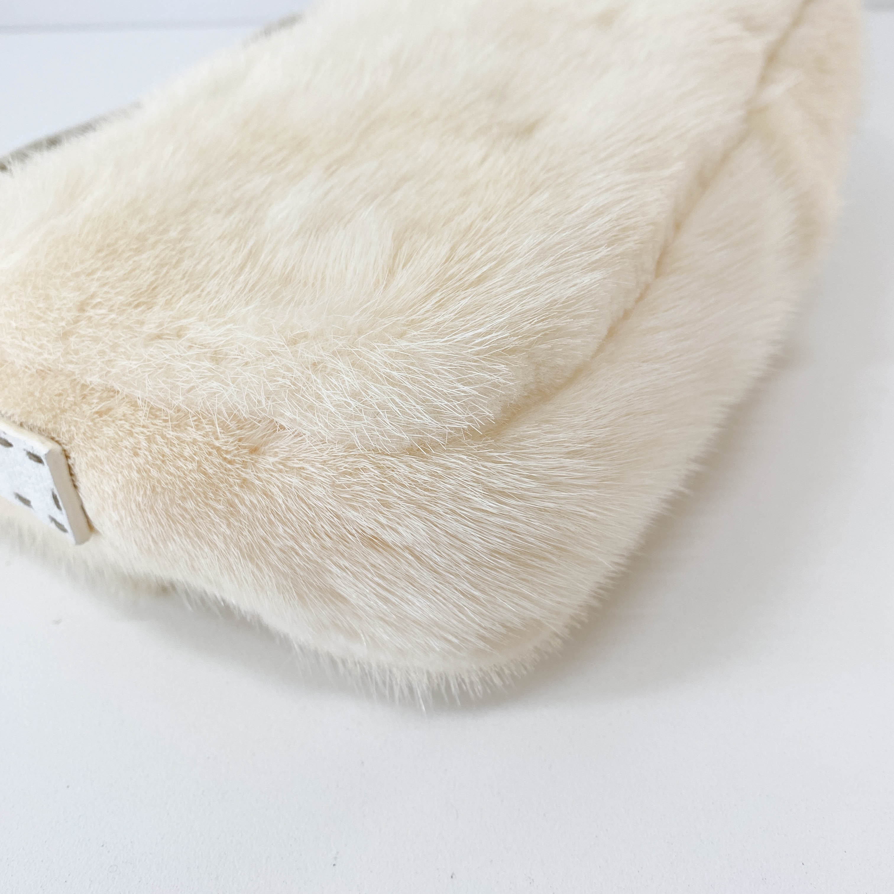 Limited Edition Baguette Neutral Fur Shoulder Bag