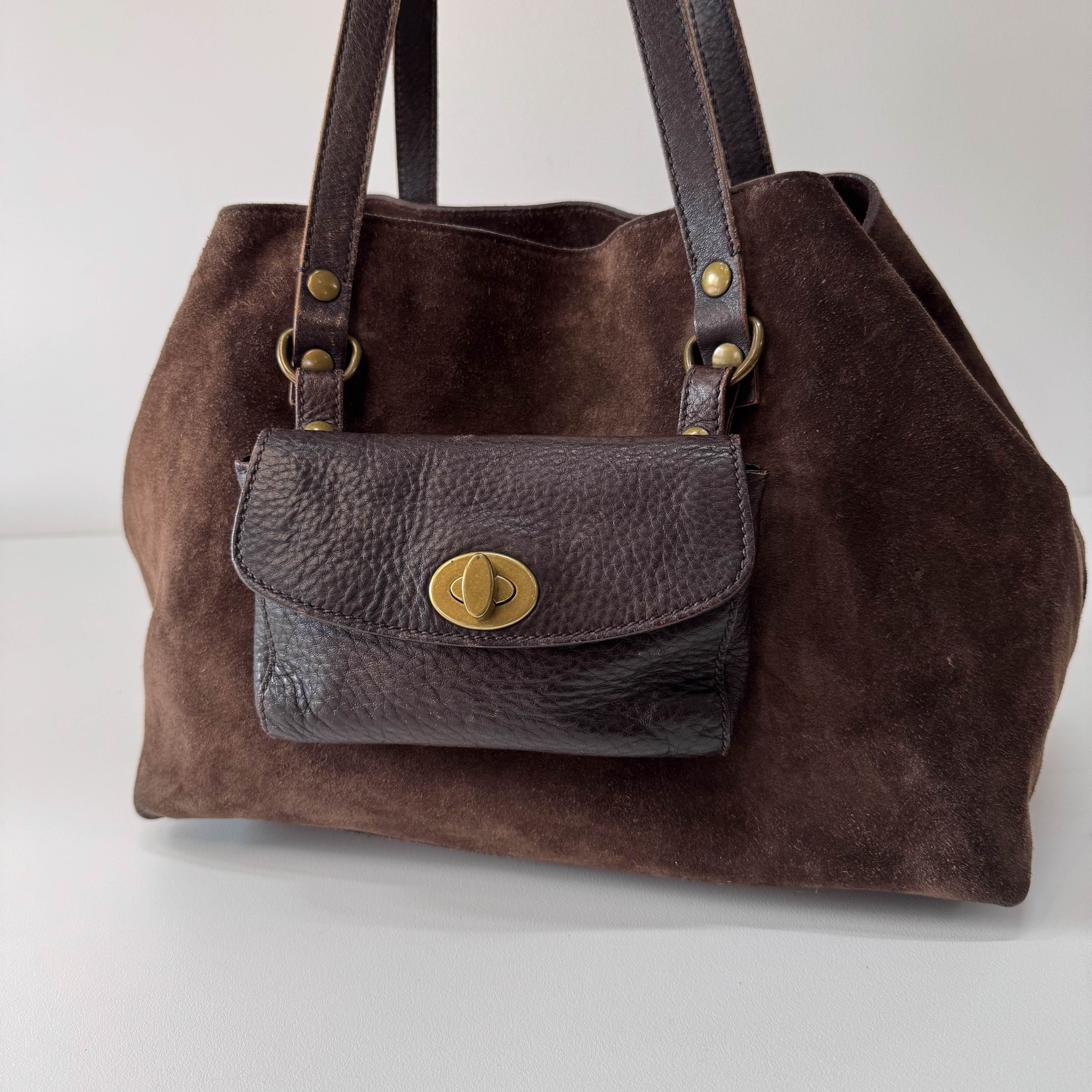 バッグ miu miu archive suede bag lether MIU MIU Archive Brown Suede Shoulder Bag – HIVE PRELOVED