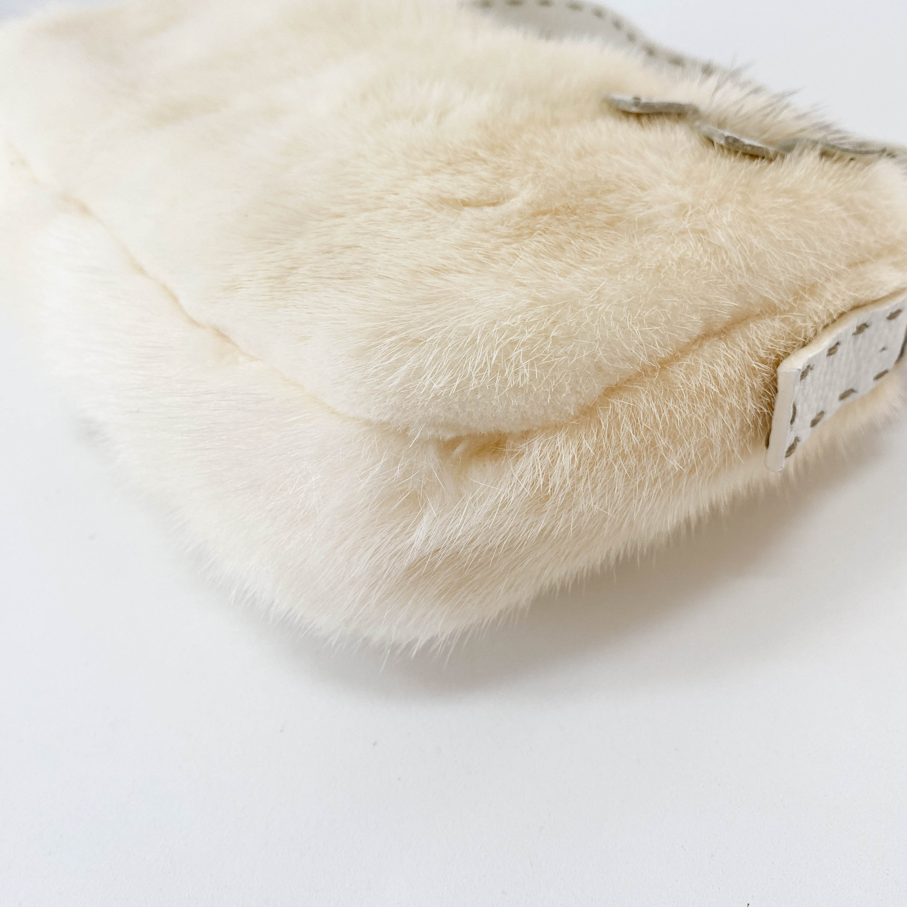 Limited Edition Baguette Neutral Fur Shoulder Bag