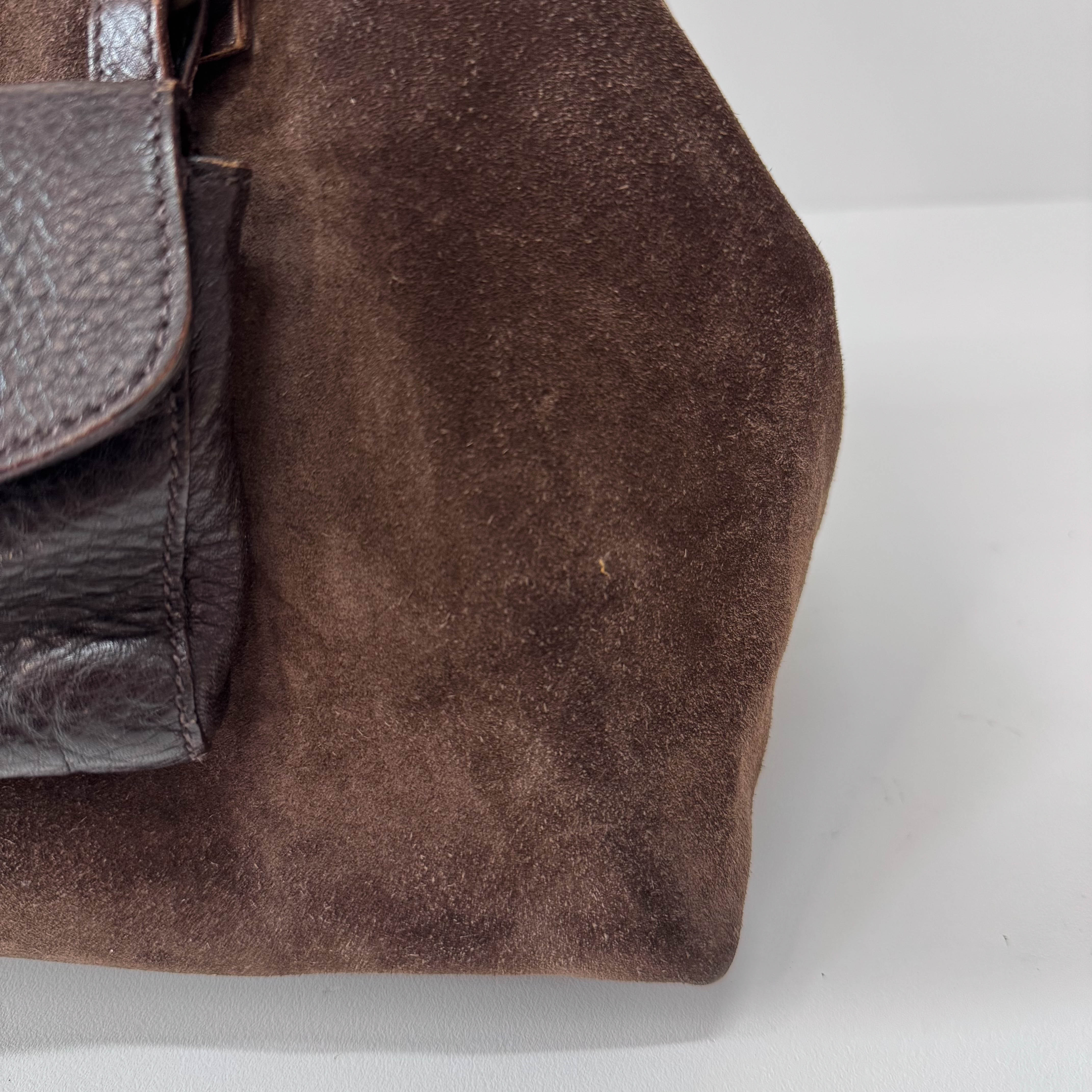Archive Brown Suede Shoulder Bag