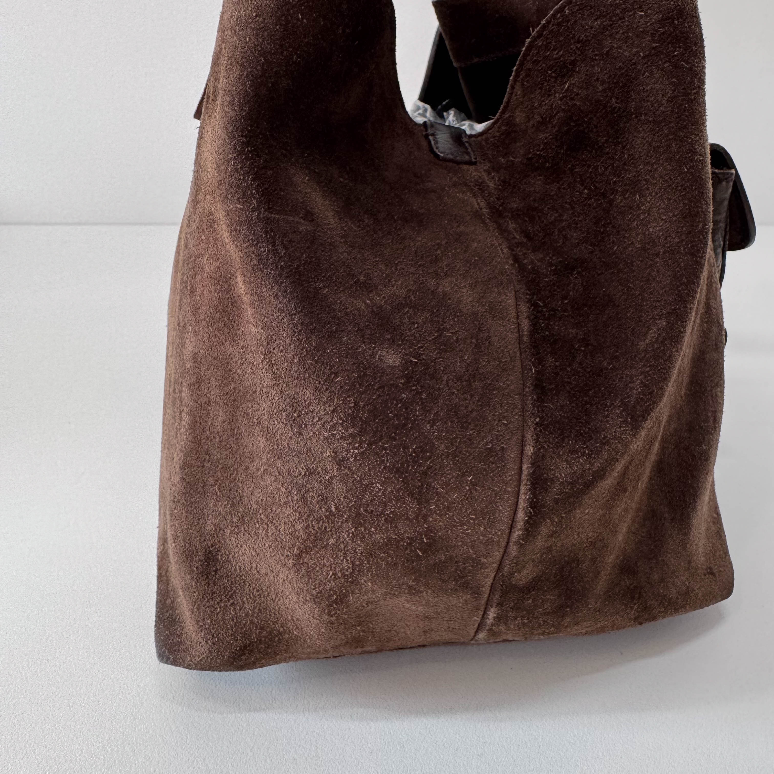 MIU MIU Archive Brown Suede Shoulder Bag – HIVE PRELOVED