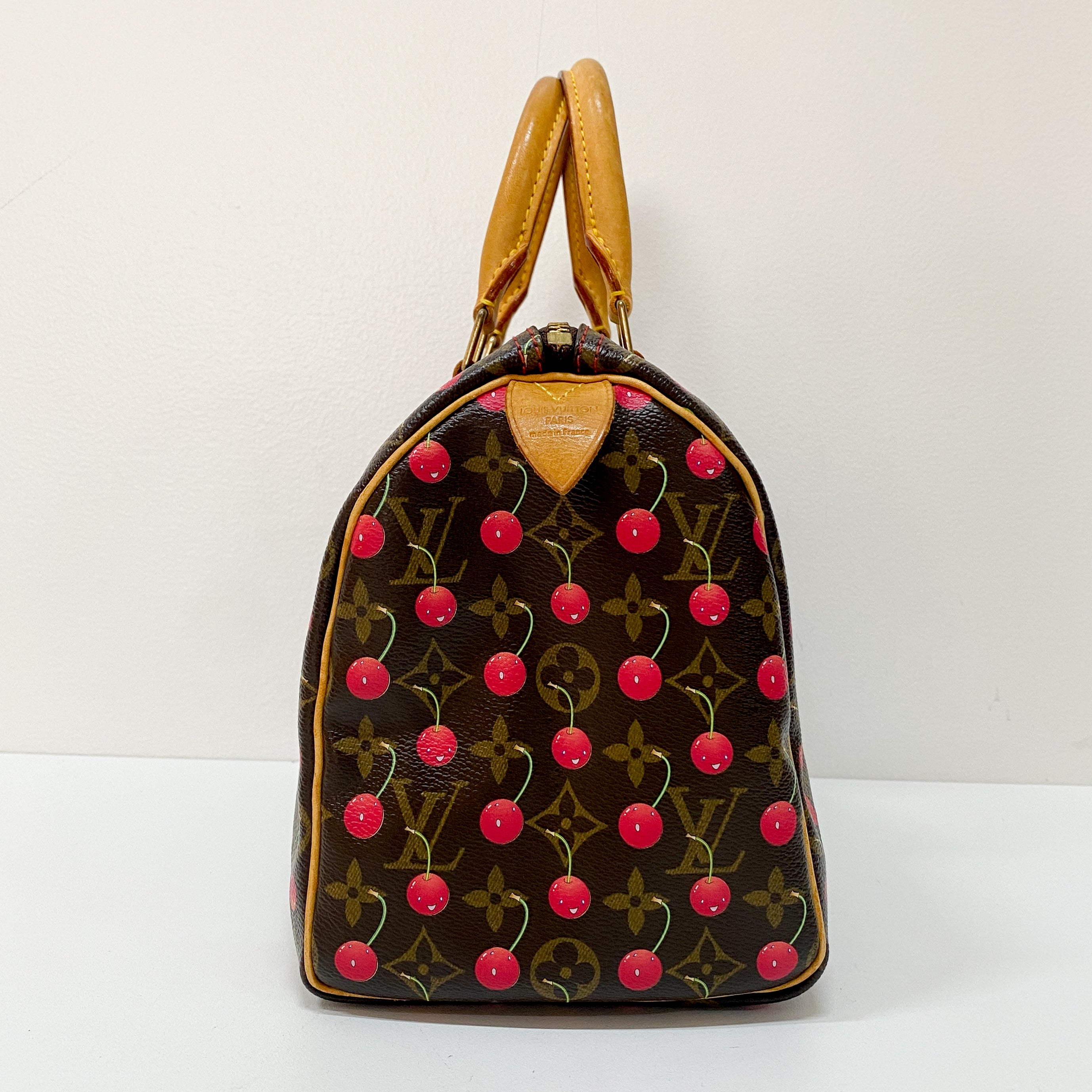Louis Vuitton x Takashi Murakami Monogram Cherry Speedy 25 Handbag
