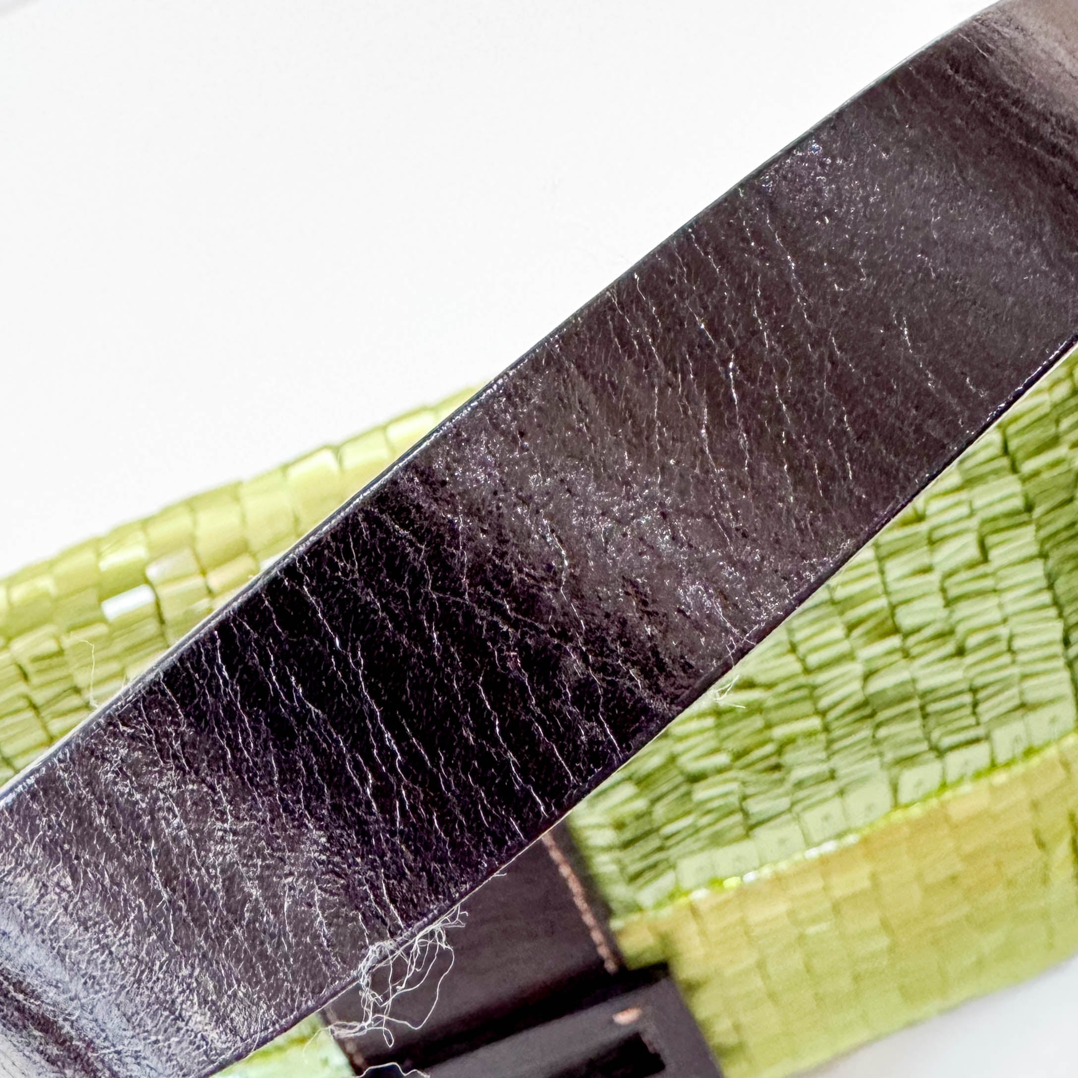 Baguette Green Sequin Shoulder Bag