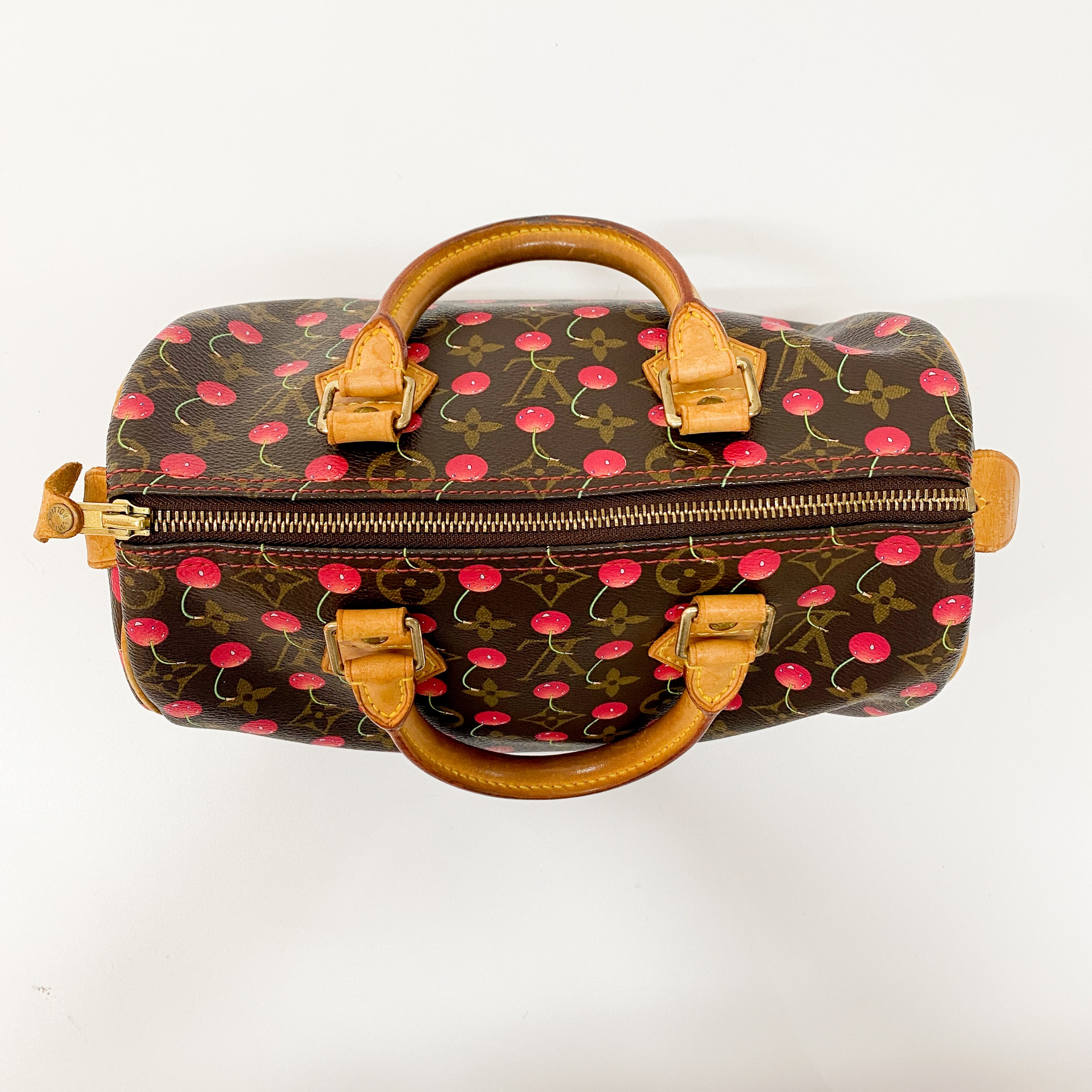 Louis Vuitton x Takashi Murakami Monogram Cherry Speedy 25 Handbag