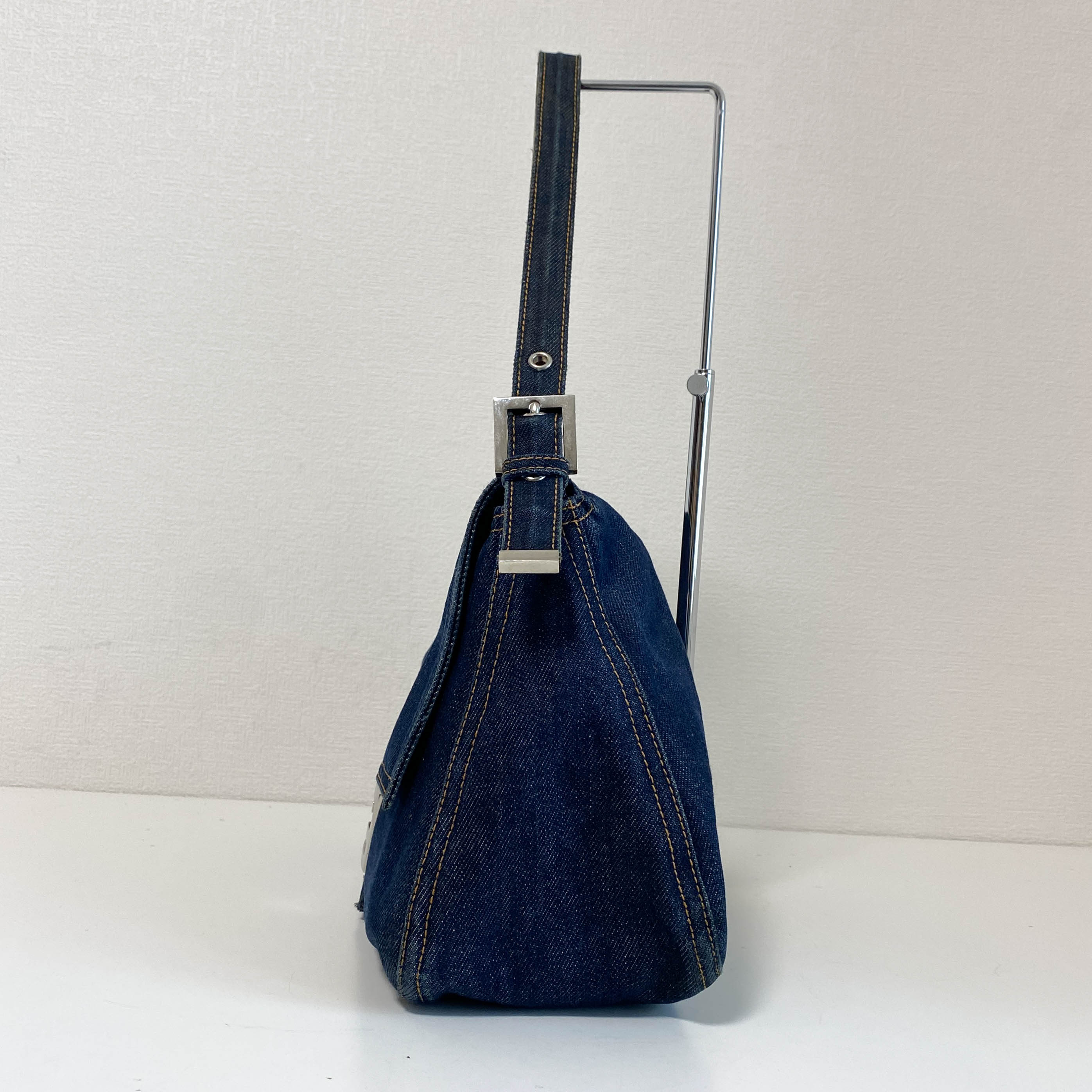 Mamma Baguette Denim Shoulder Bag