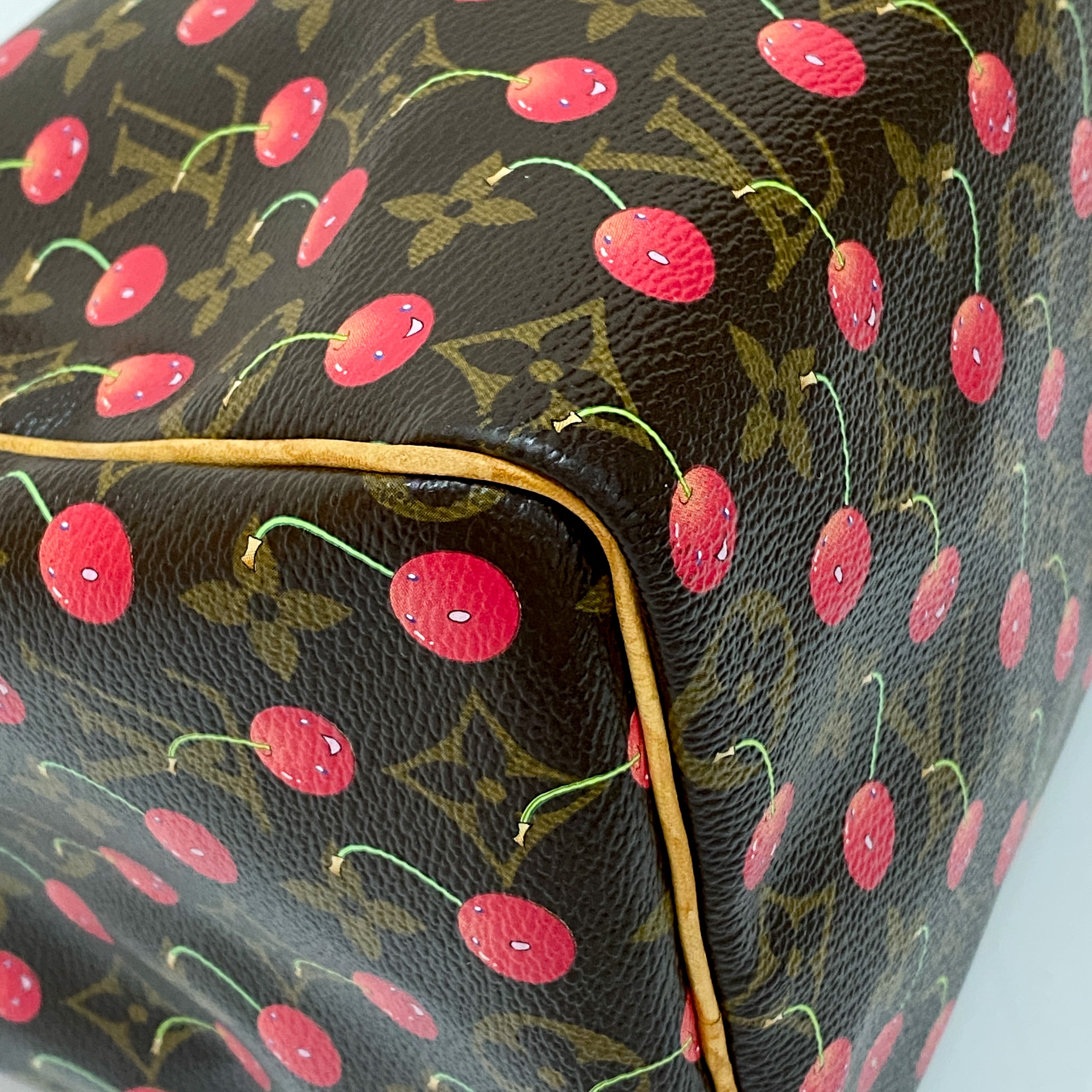 Louis Vuitton x Takashi Murakami Monogram Cherry Speedy 25 Handbag