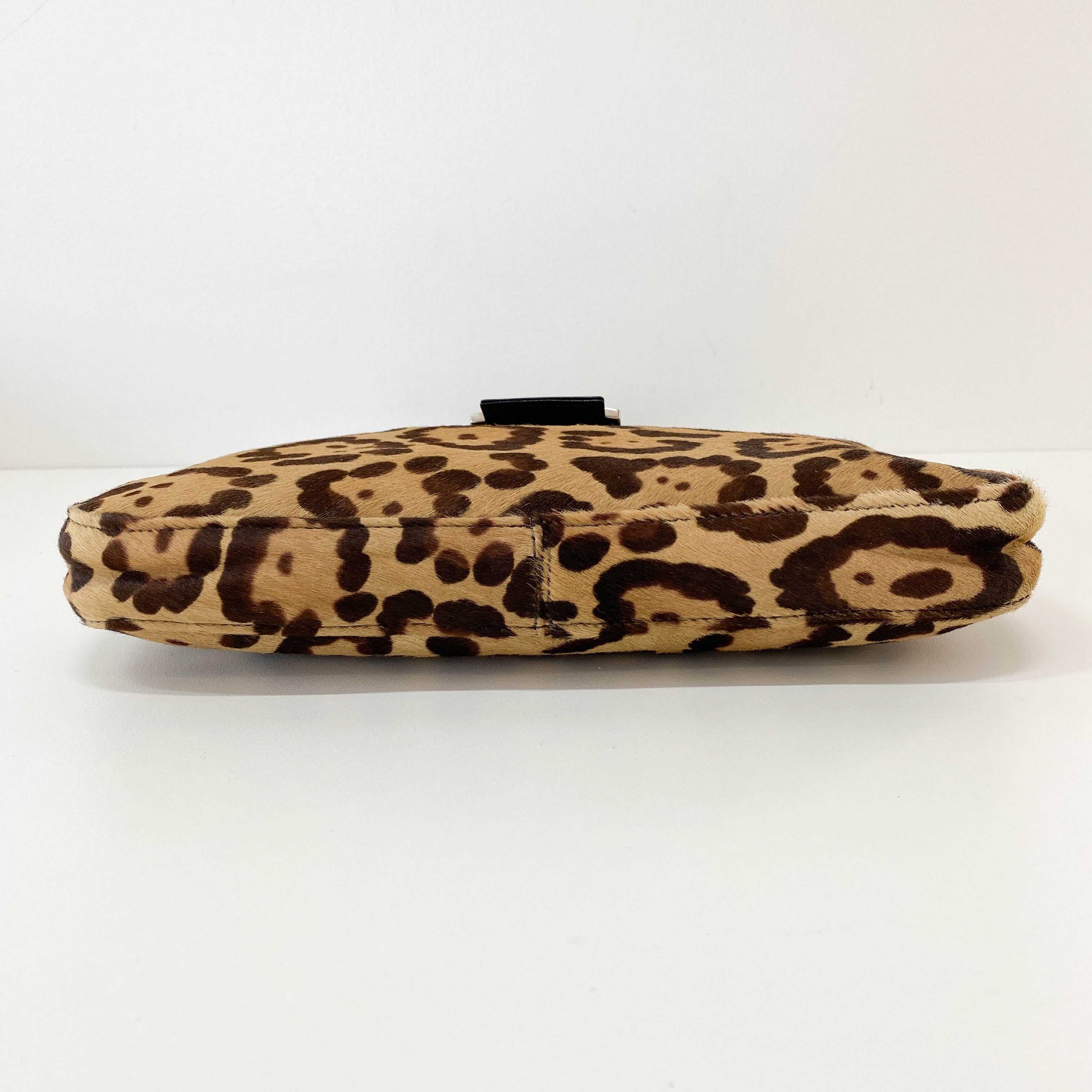 Leopard Print Pony Hair Shoulder Bag