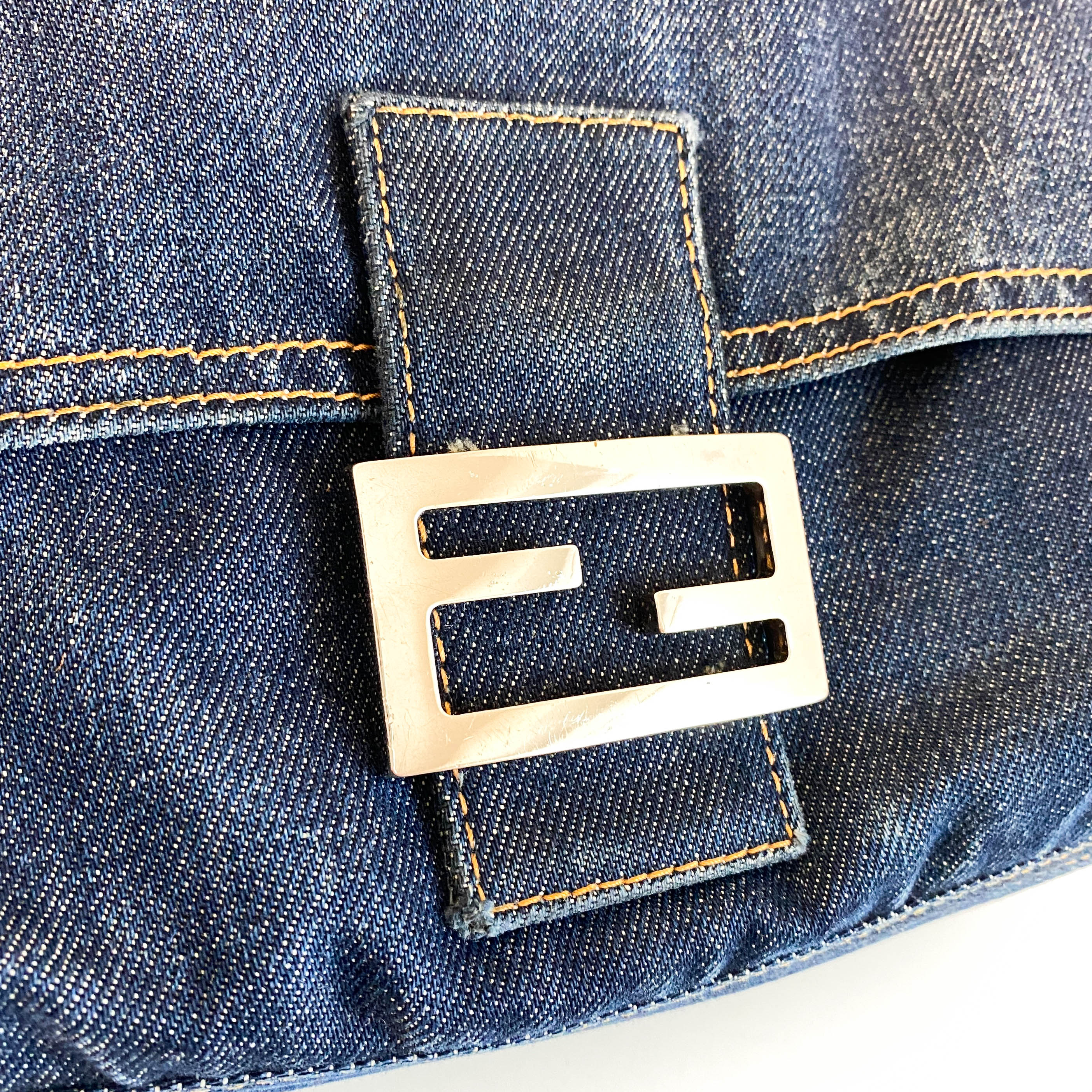 Mamma Baguette Denim Shoulder Bag