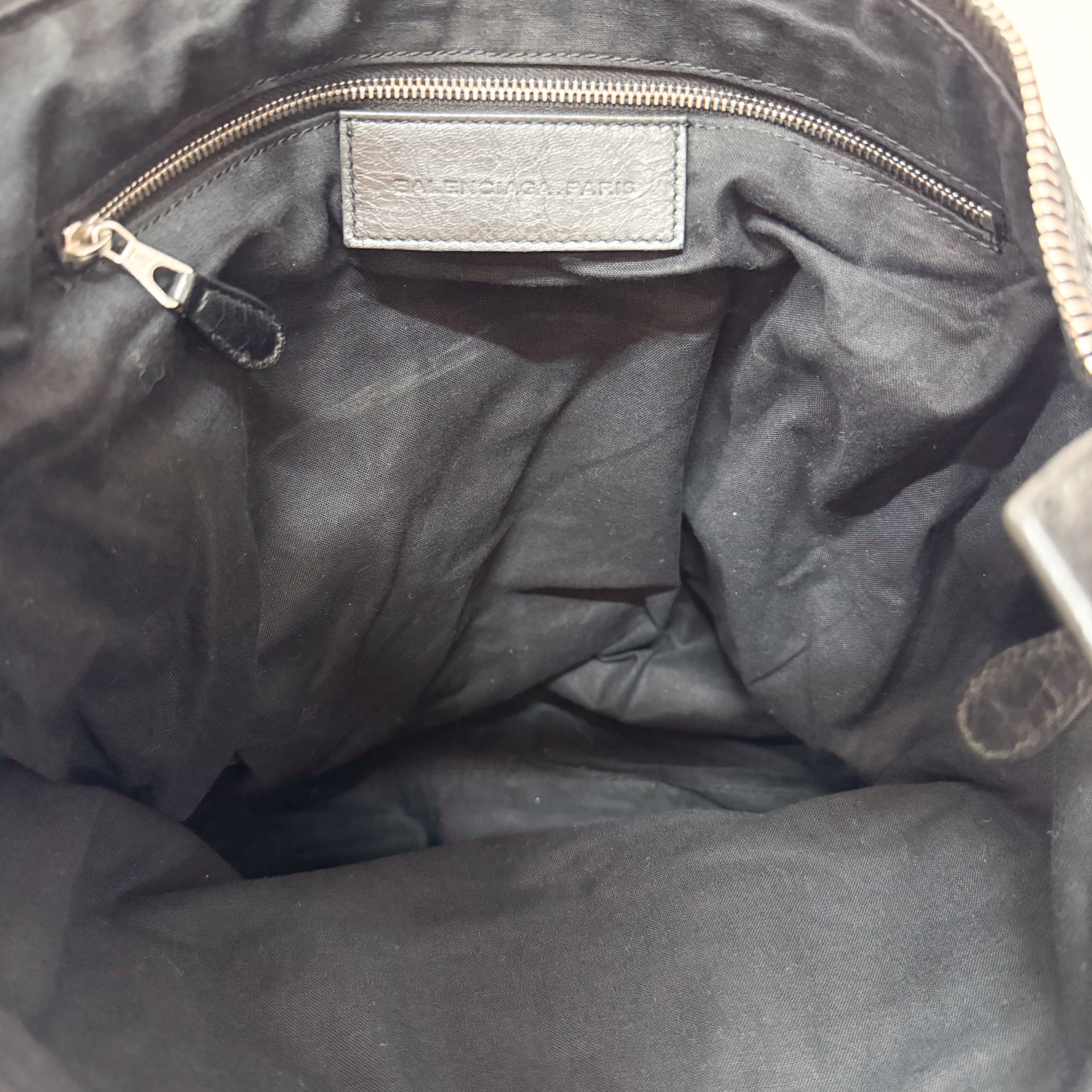 The Day Laser Cut Black Leather Tote Bag